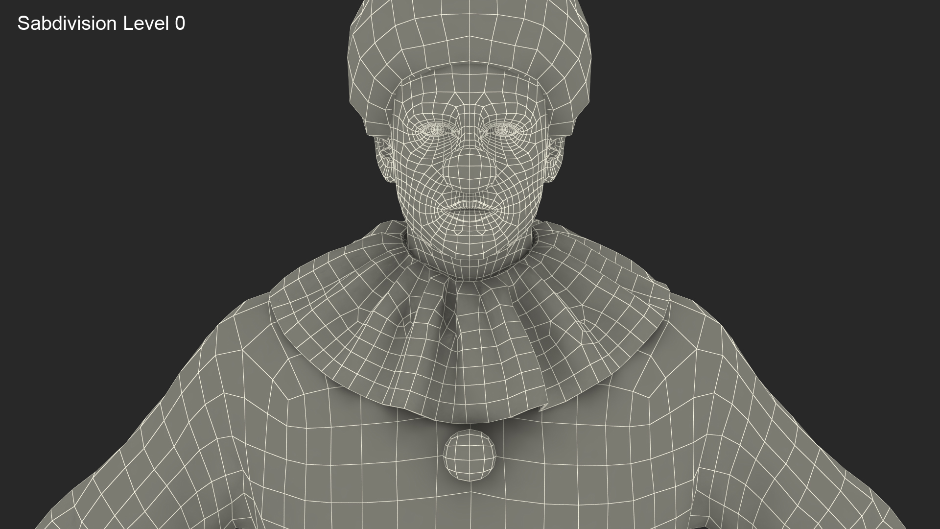 3D model Circus Clown Costume