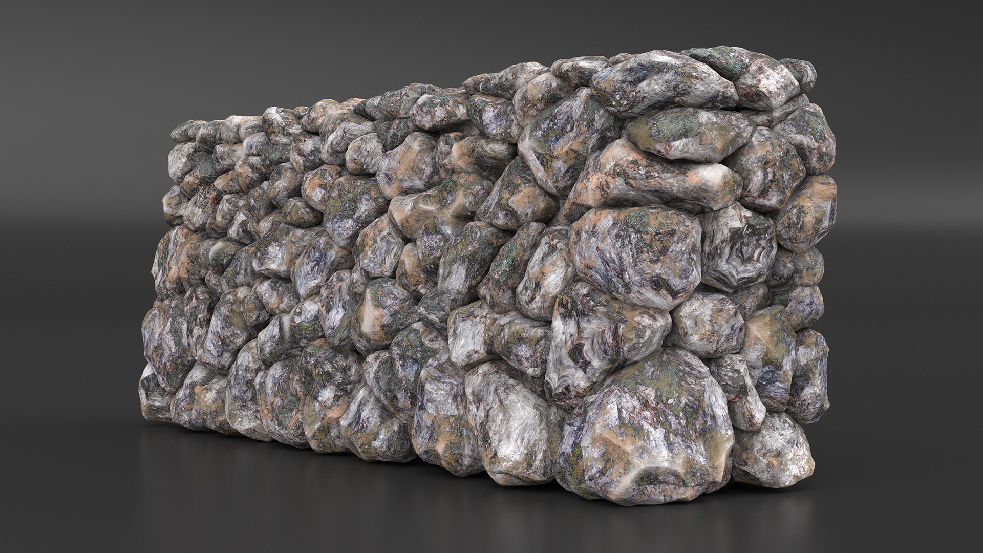 3D Marble Rock Wall