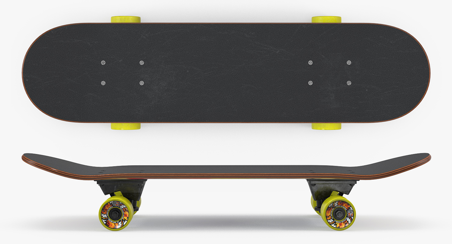 Classic Shape Skateboard 3D model