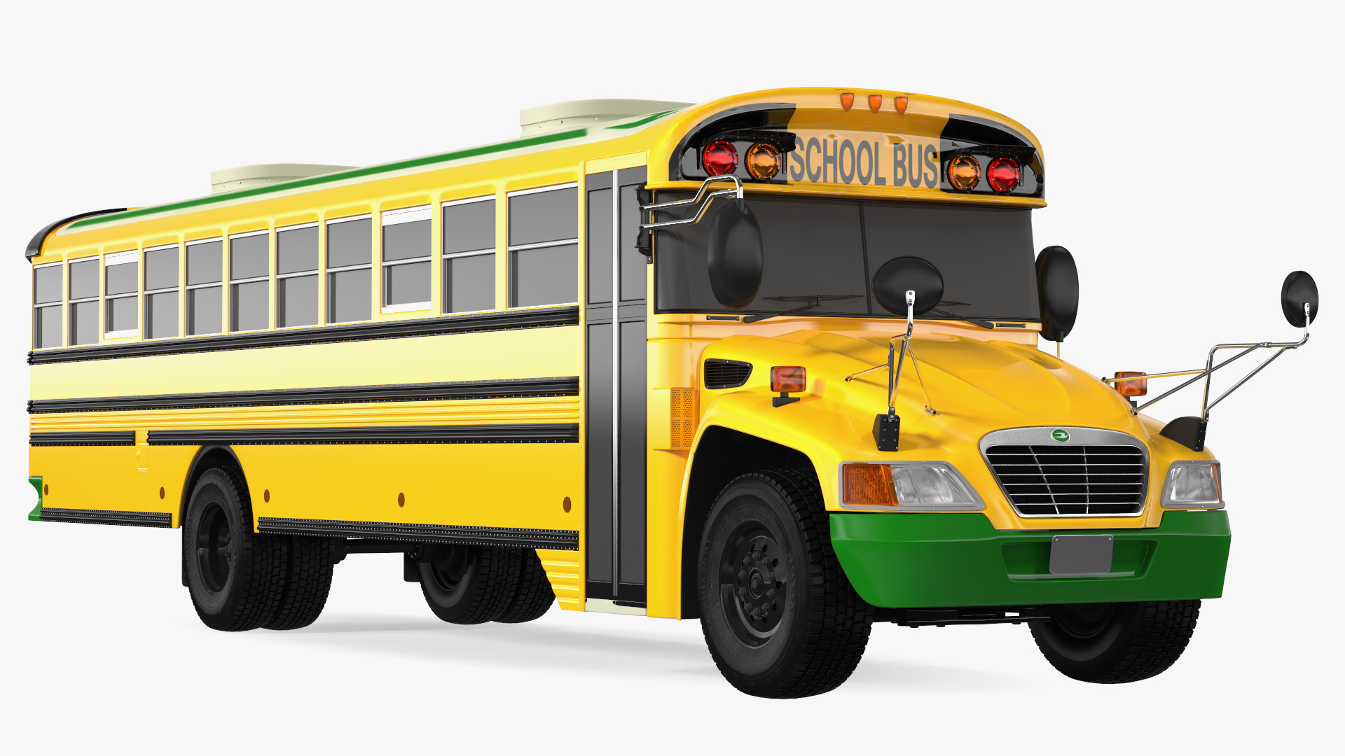 3D model Electric Blue Bird Vision School Bus Exterior Only