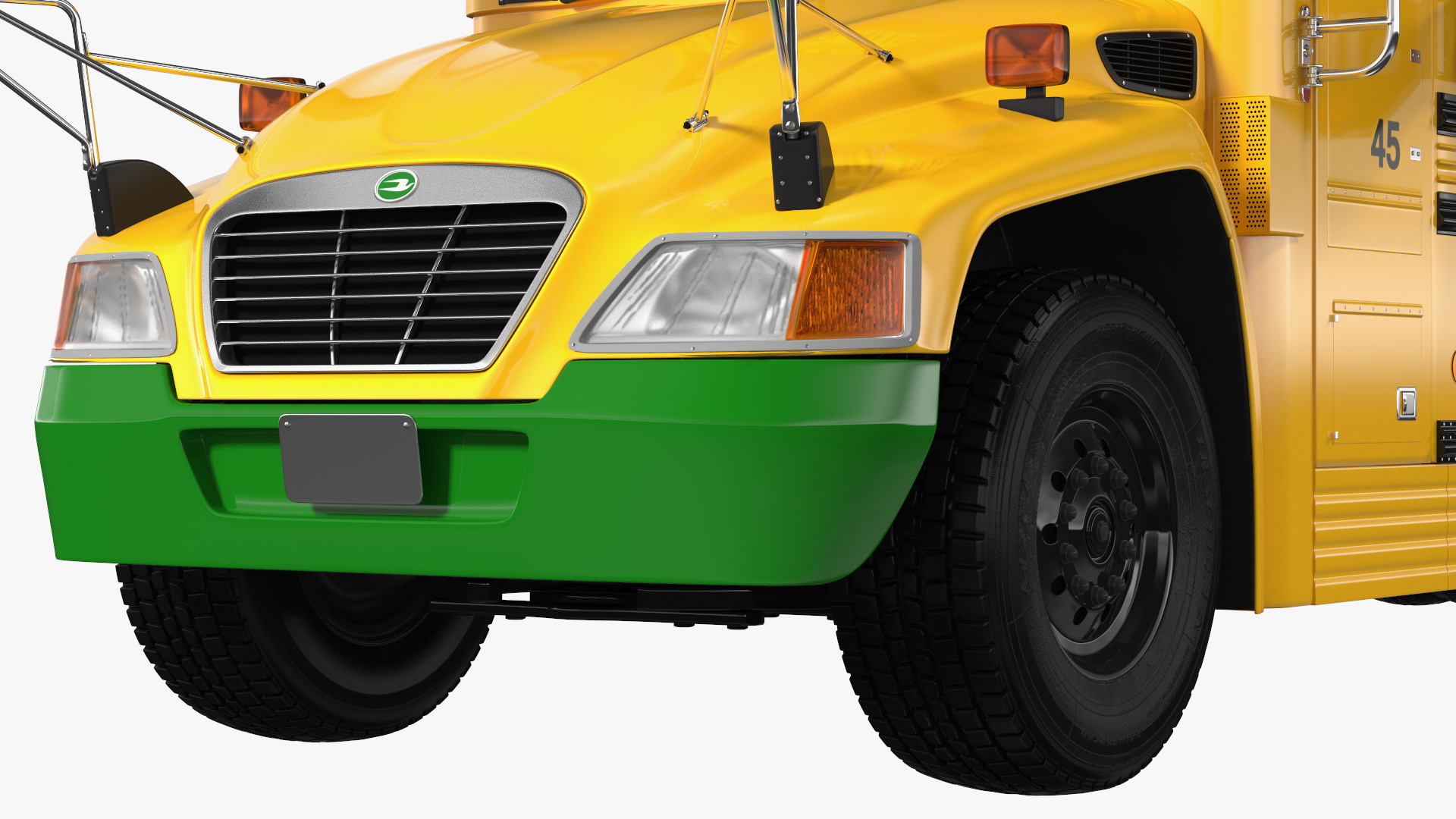 3D model Electric Blue Bird Vision School Bus Exterior Only