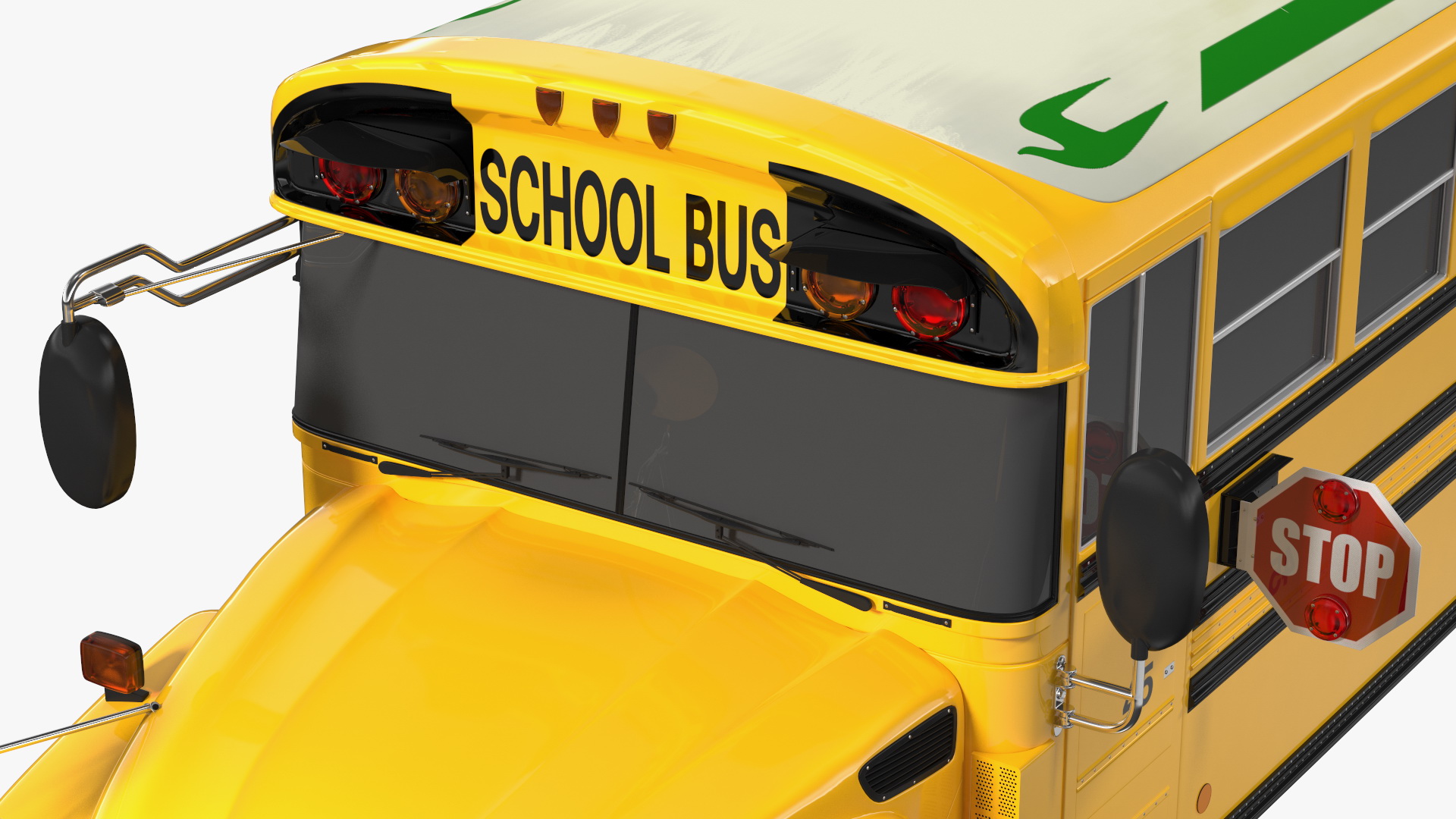 3D model Electric Blue Bird Vision School Bus Exterior Only