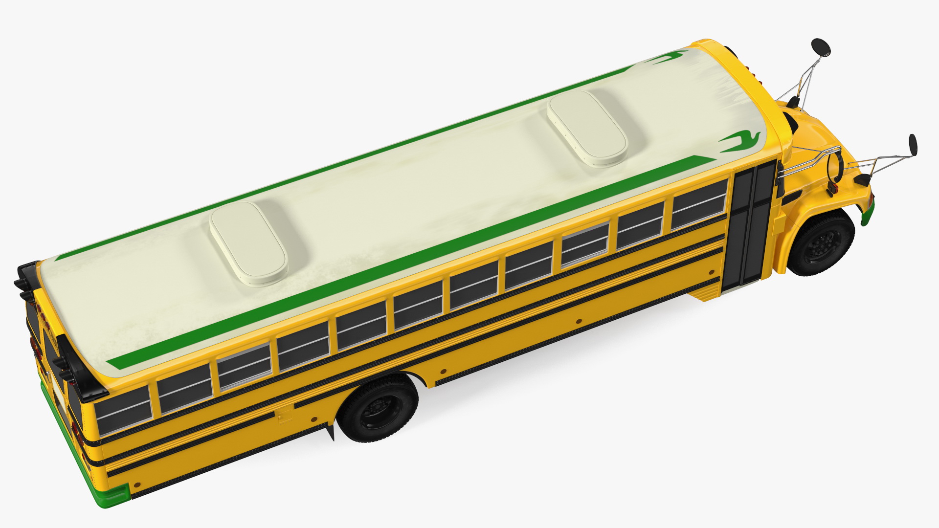 3D model Electric Blue Bird Vision School Bus Exterior Only