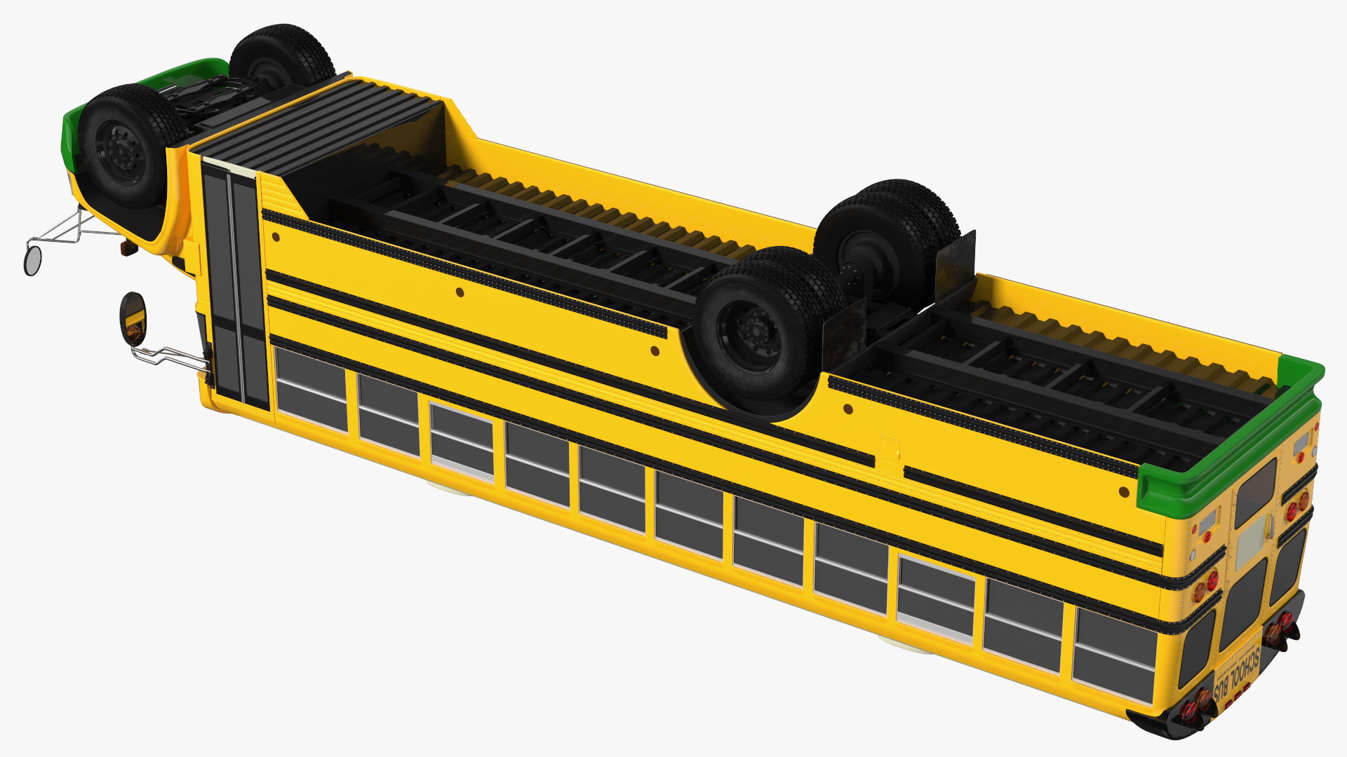 3D model Electric Blue Bird Vision School Bus Exterior Only