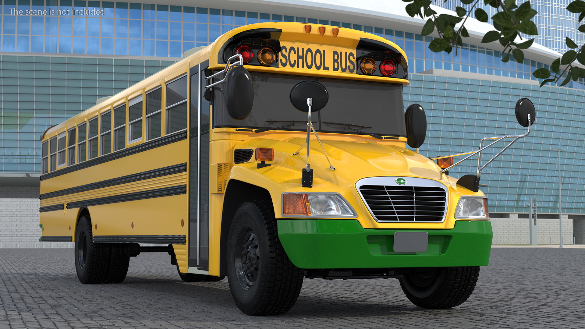 3D model Electric Blue Bird Vision School Bus Exterior Only