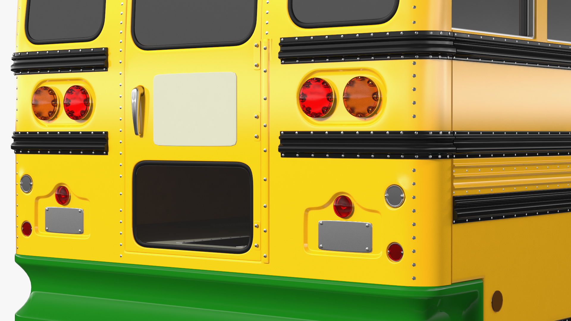 3D model Electric Blue Bird Vision School Bus Exterior Only