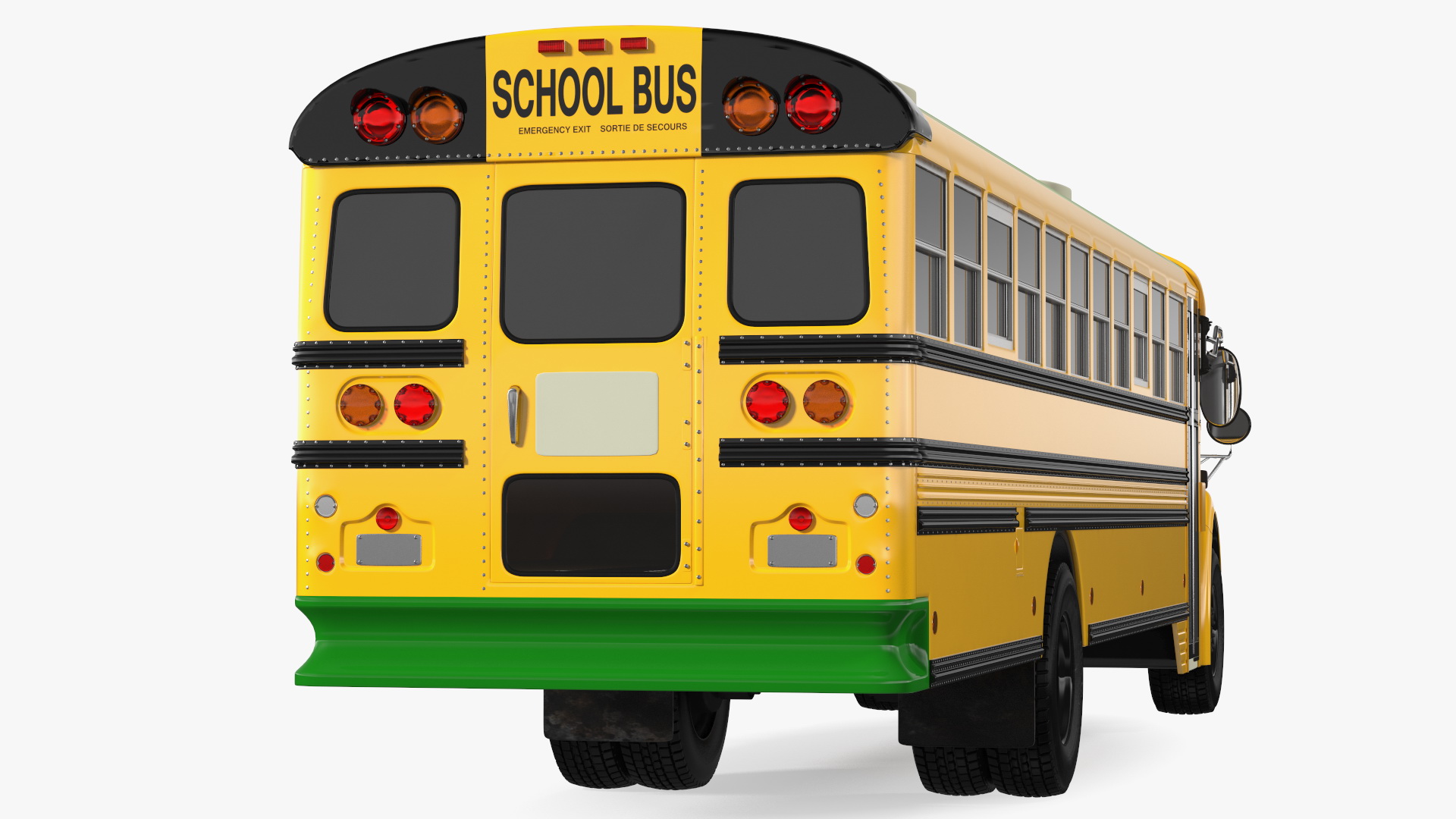 3D model Electric Blue Bird Vision School Bus Exterior Only