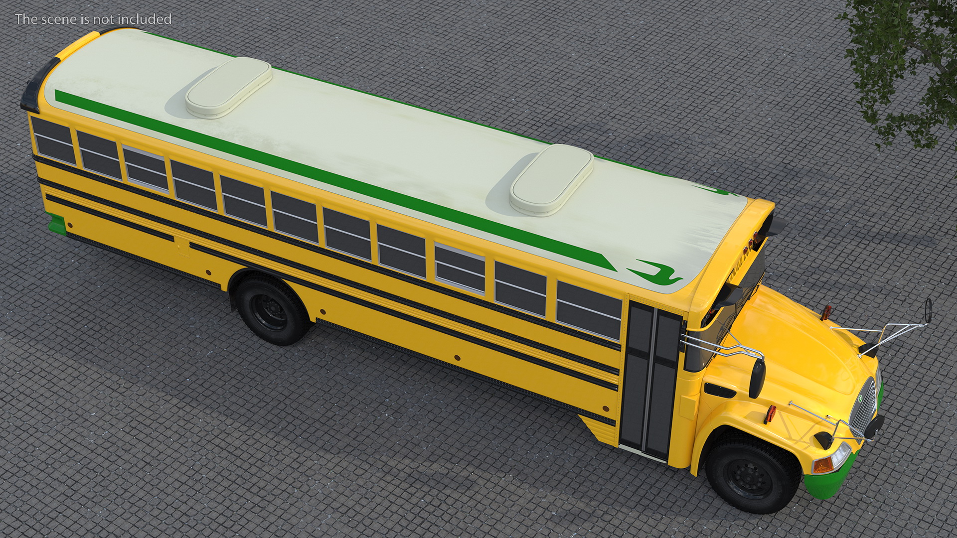 3D model Electric Blue Bird Vision School Bus Exterior Only
