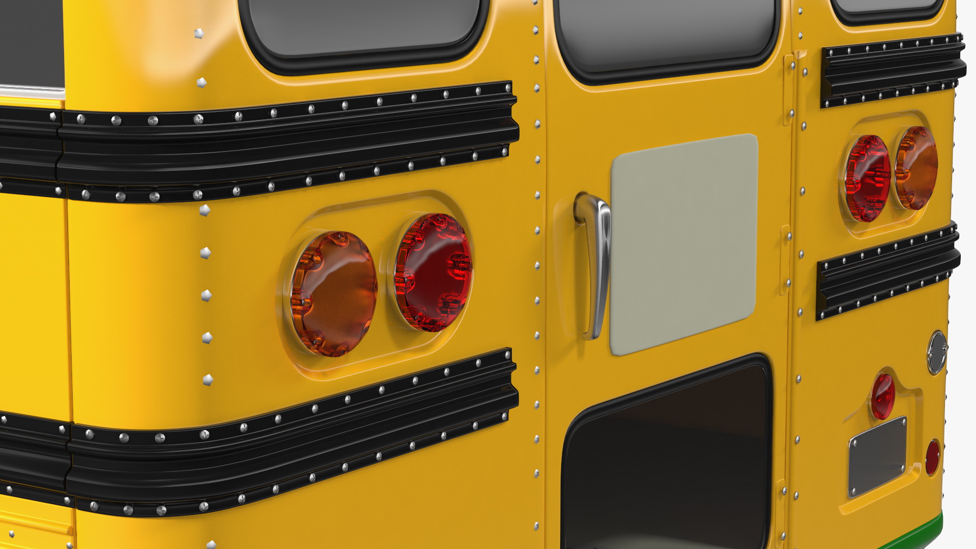 3D model Electric Blue Bird Vision School Bus Exterior Only