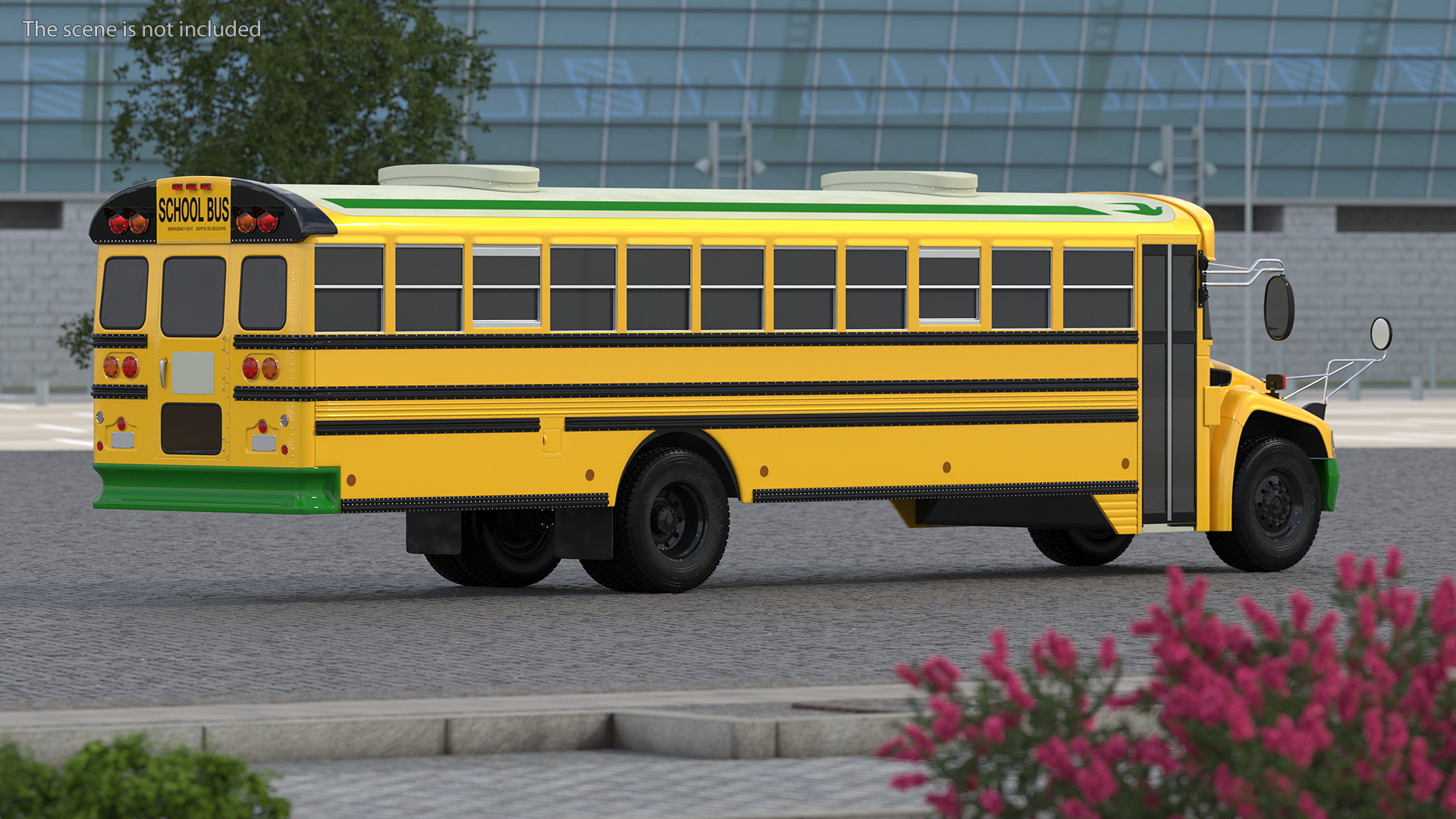 3D model Electric Blue Bird Vision School Bus Exterior Only