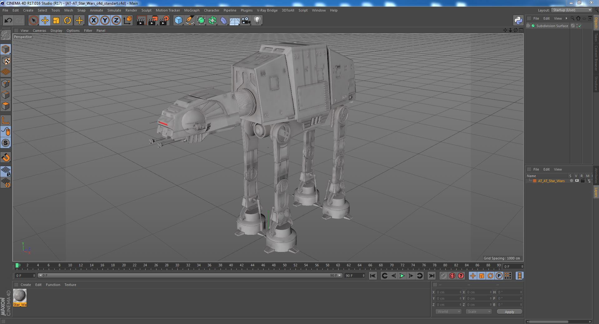 3D model AT-AT Star Wars