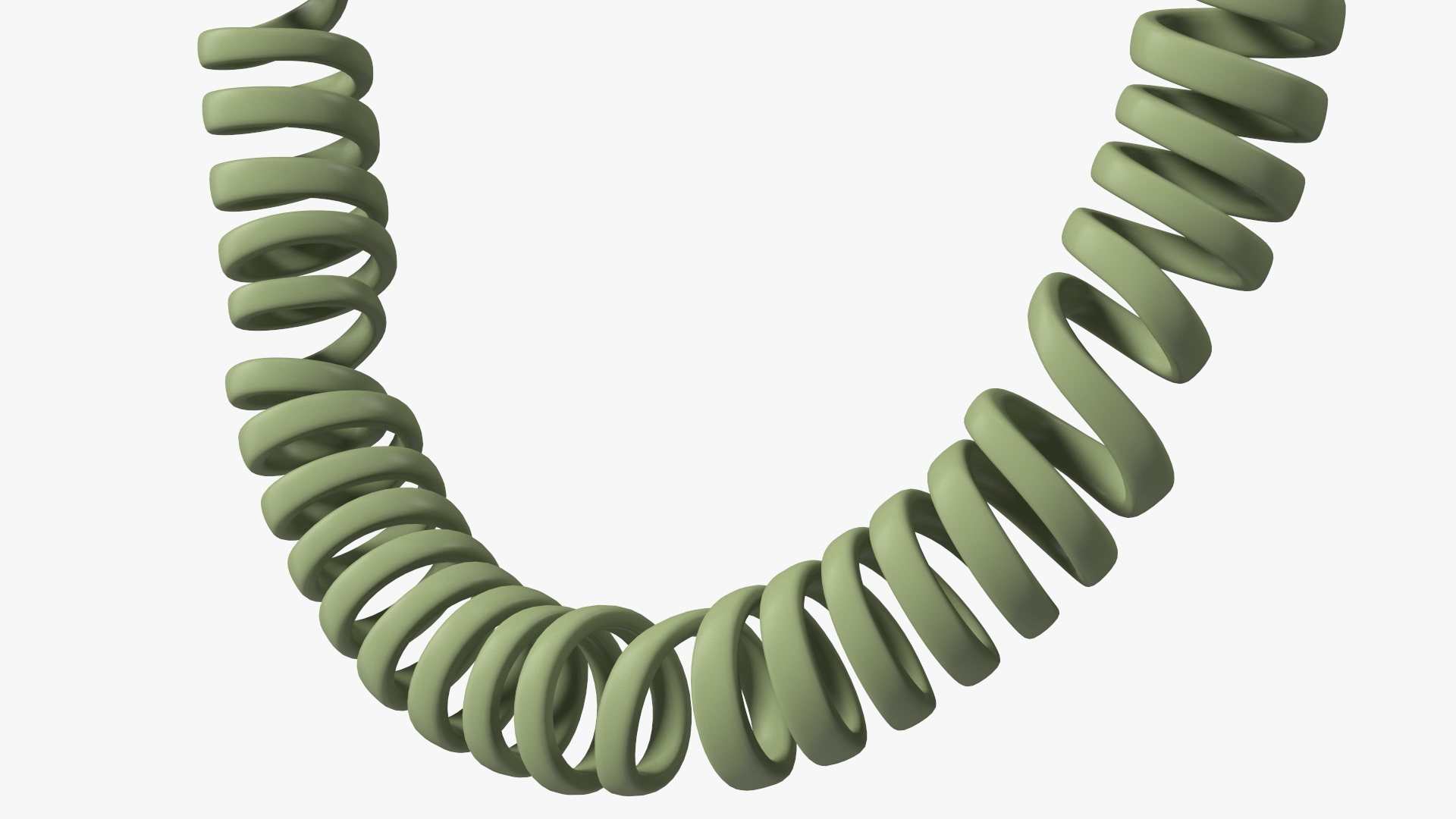 3D Vintage Green Rotary Dial Wall Phone