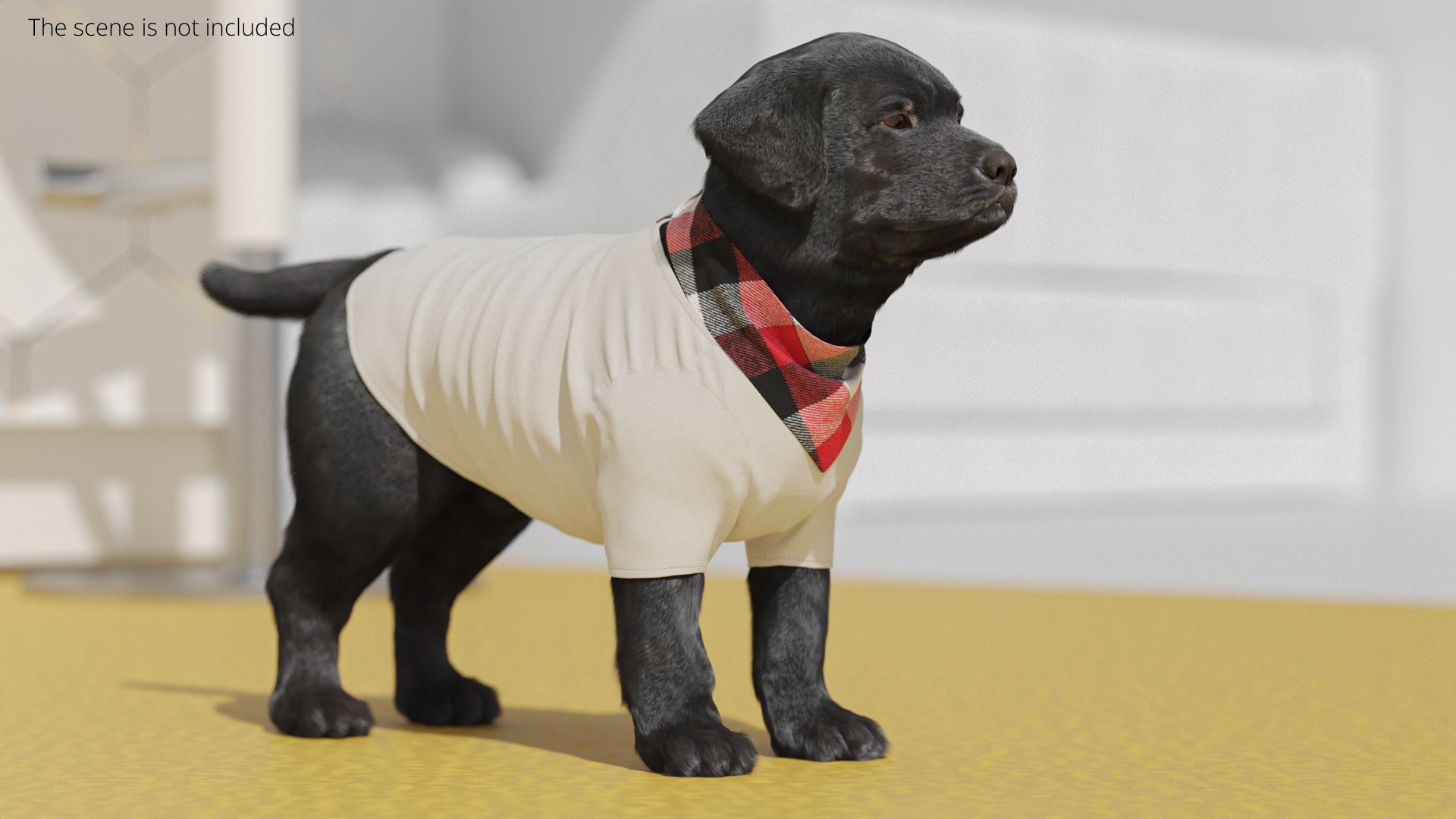 Dog Outfit with Plaid Bandana Fur, view 2