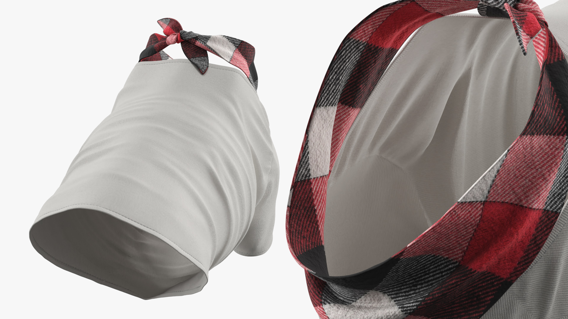Dog Outfit with Plaid Bandana Fur, view 7
