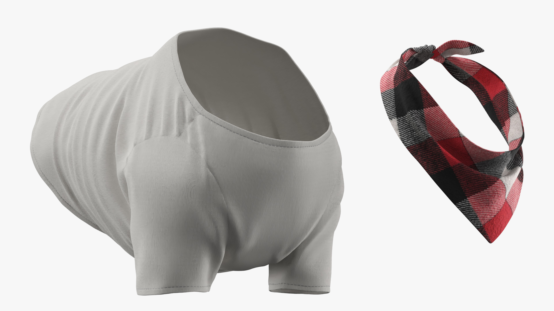 Dog Outfit with Plaid Bandana Fur, view 8