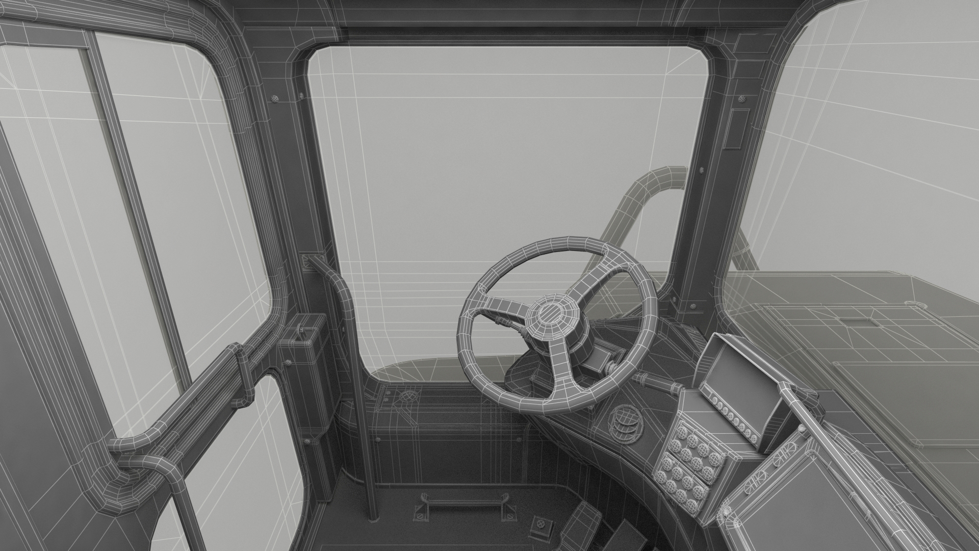 3D model Wheeled Tractor Scraper Dirt Rigged