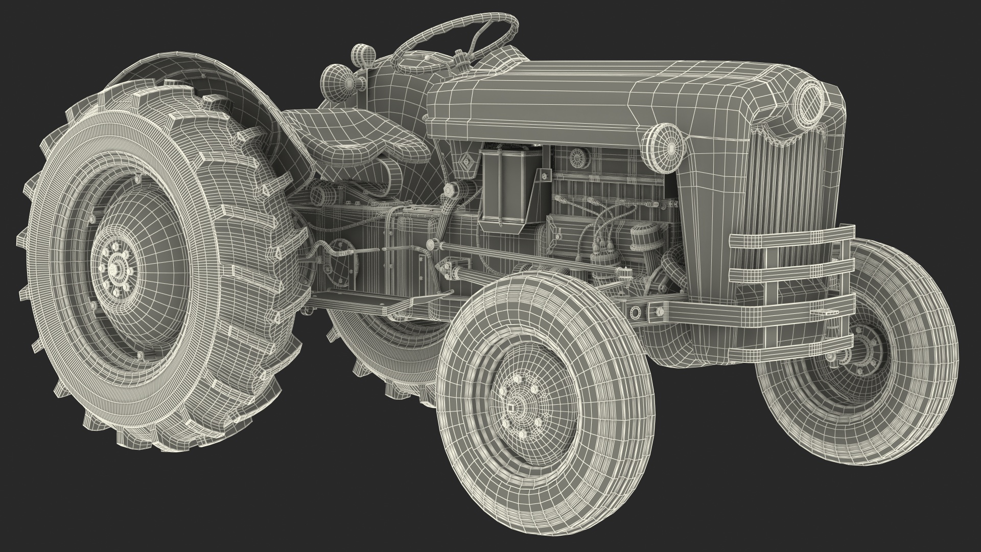 Old Vintage Tractor Generic 3D
