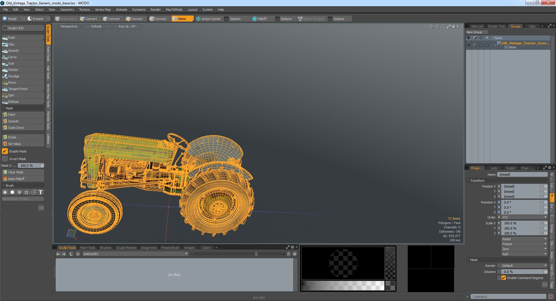 Old Vintage Tractor Generic 3D
