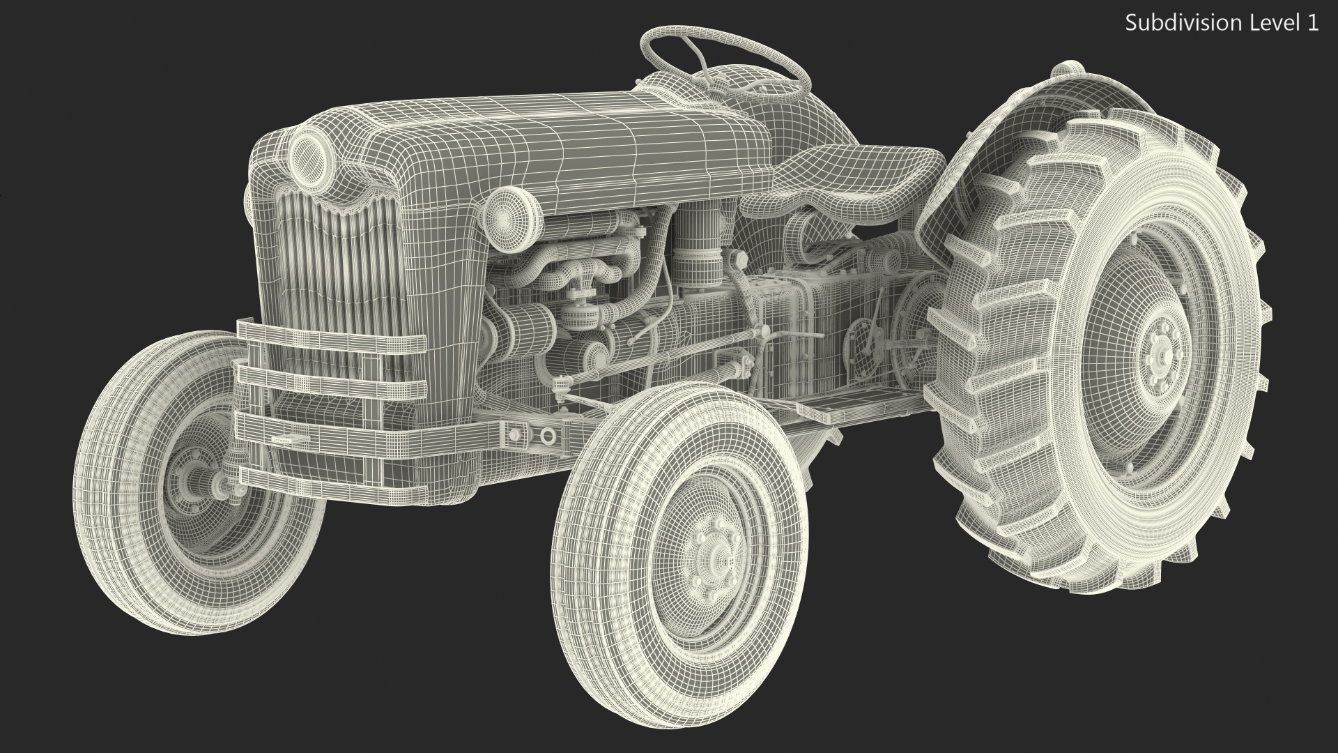Old Vintage Tractor Generic 3D
