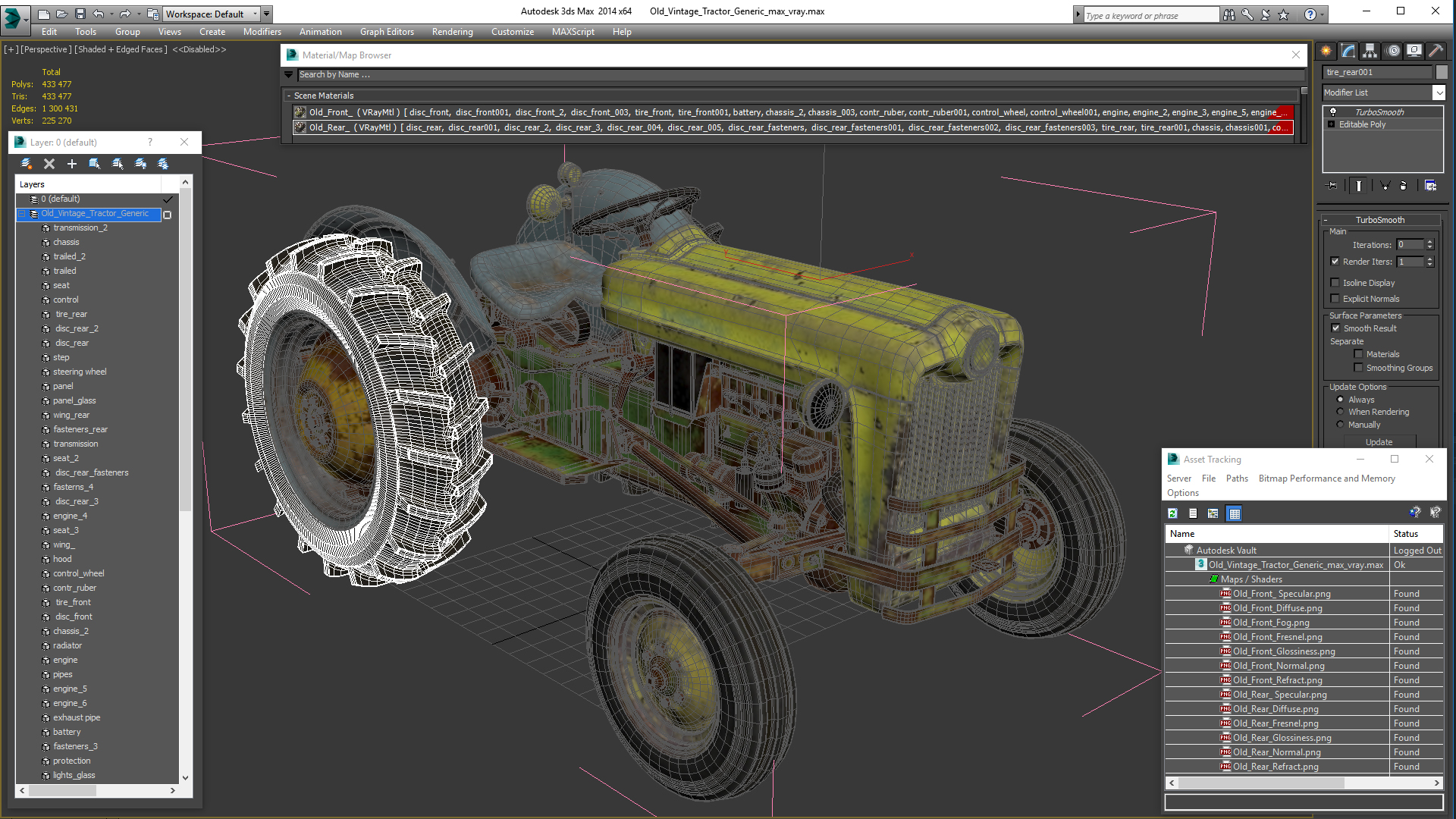 Old Vintage Tractor Generic 3D