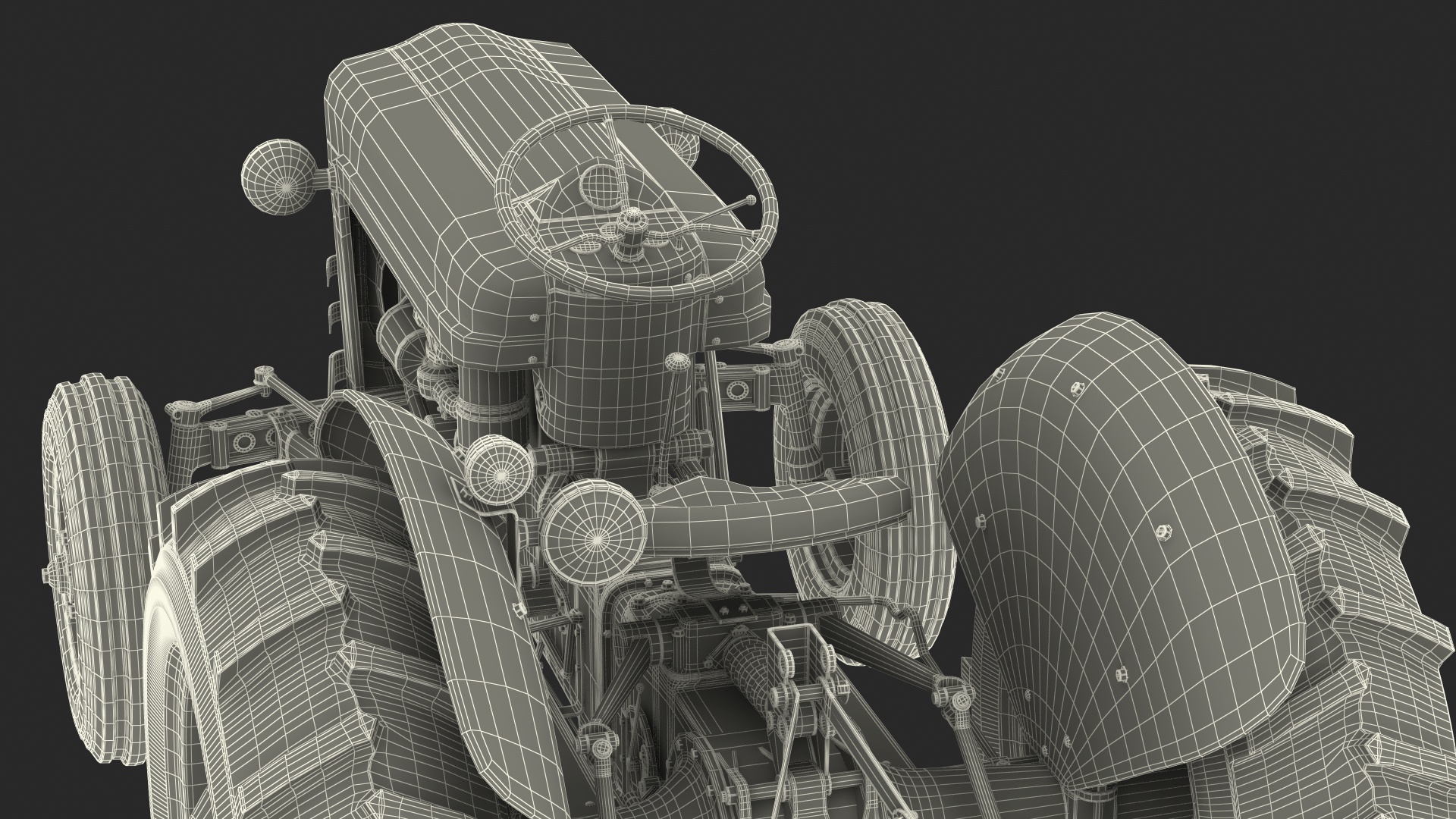 Old Vintage Tractor Generic 3D
