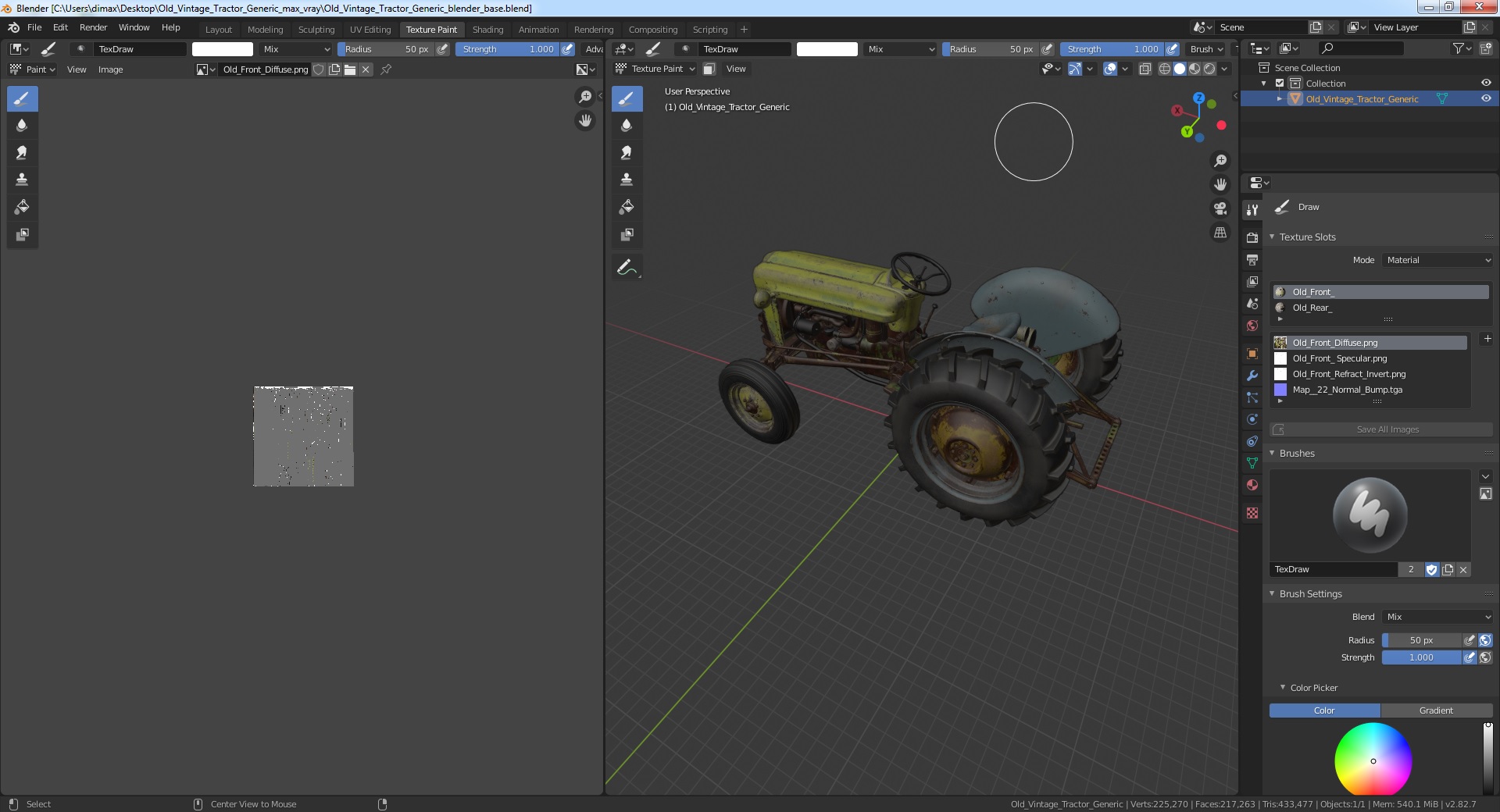 Old Vintage Tractor Generic 3D