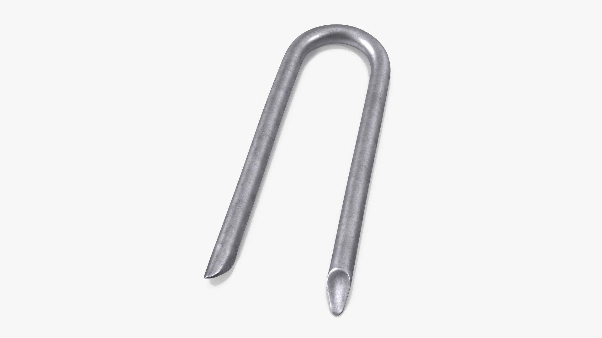 Flat Head Steel U-type Nail 3D