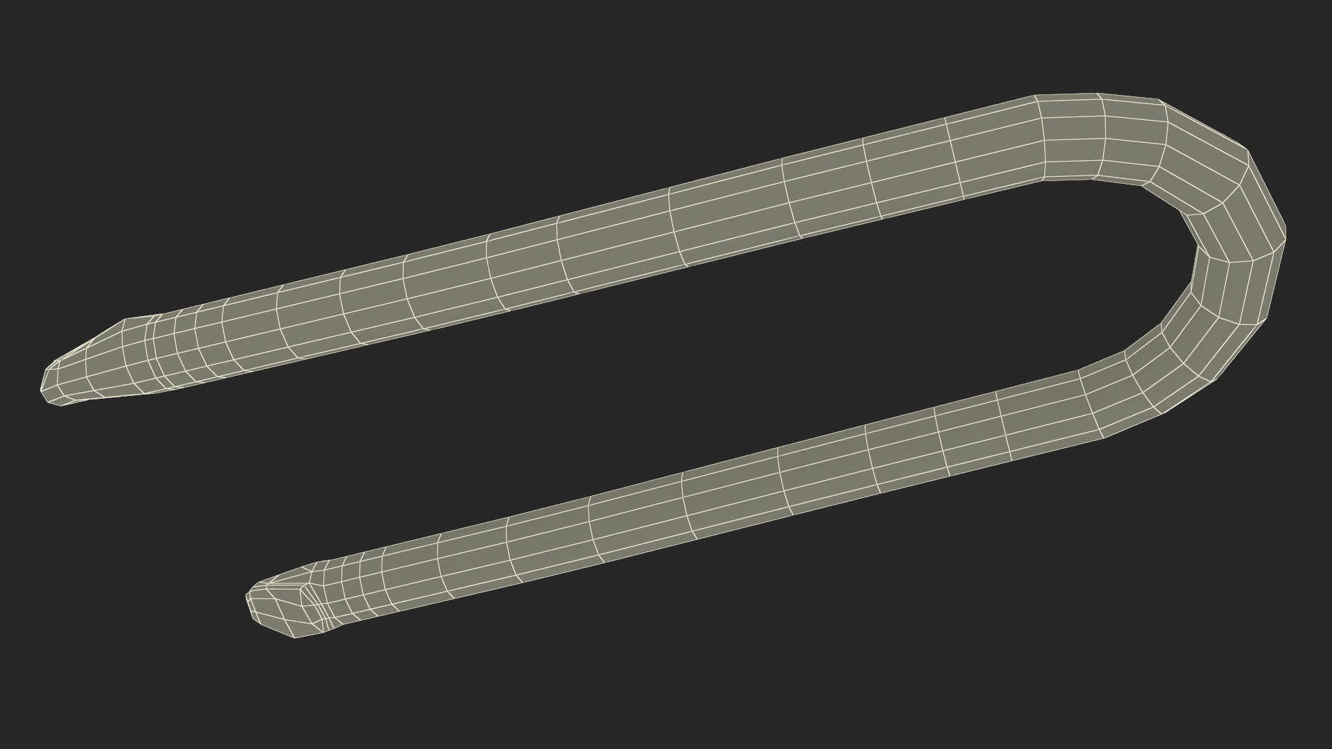 Flat Head Steel U-type Nail 3D