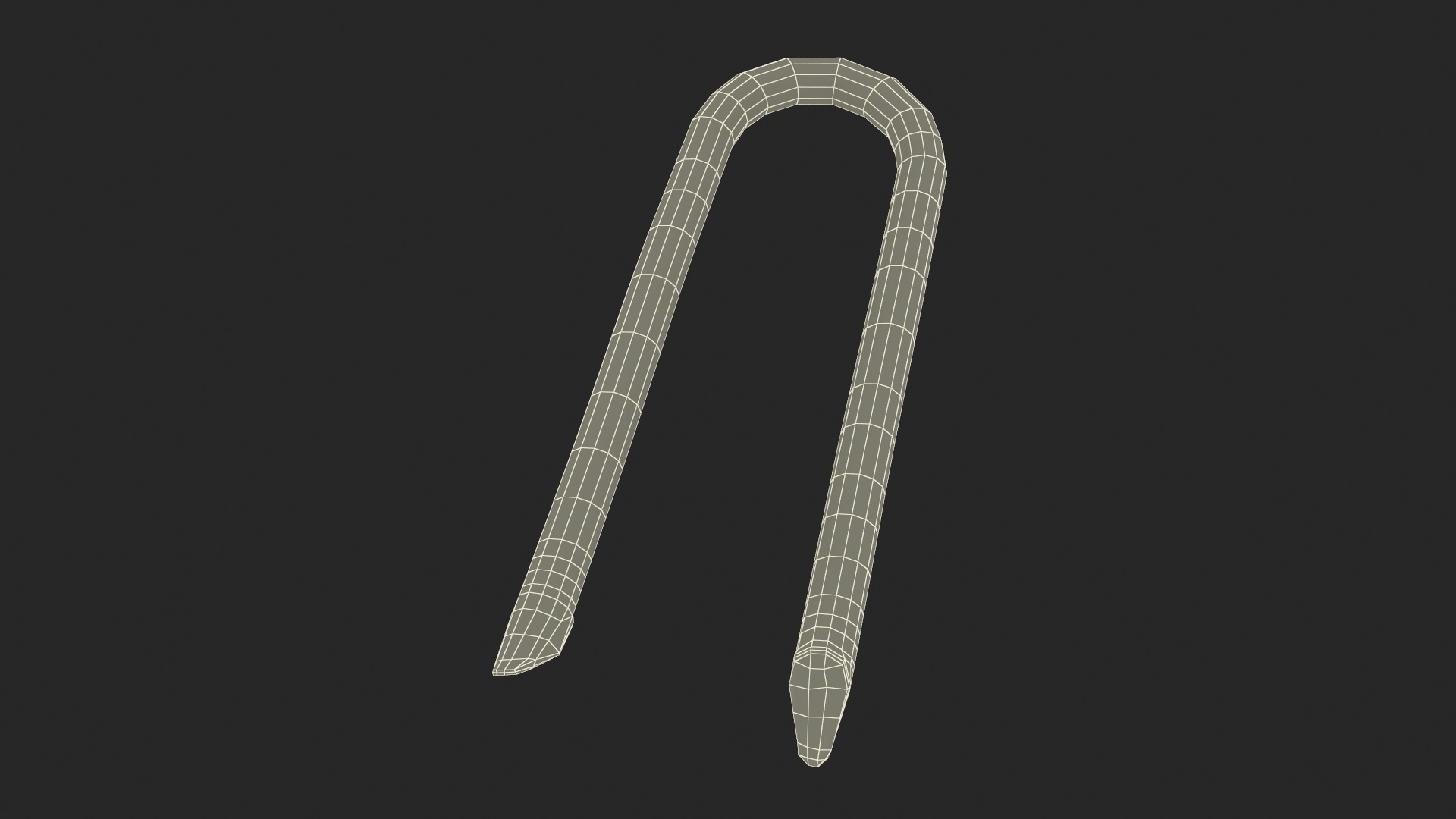 Flat Head Steel U-type Nail 3D
