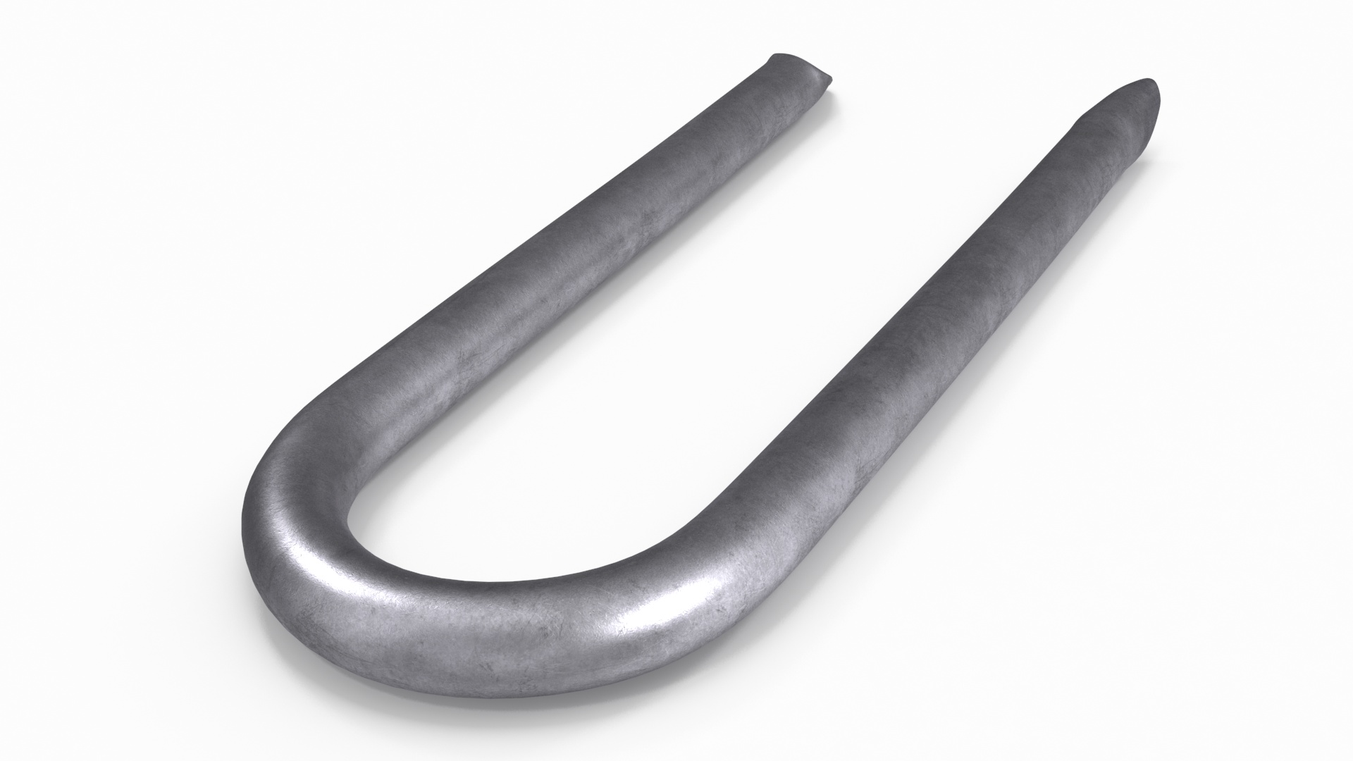 Flat Head Steel U-type Nail 3D