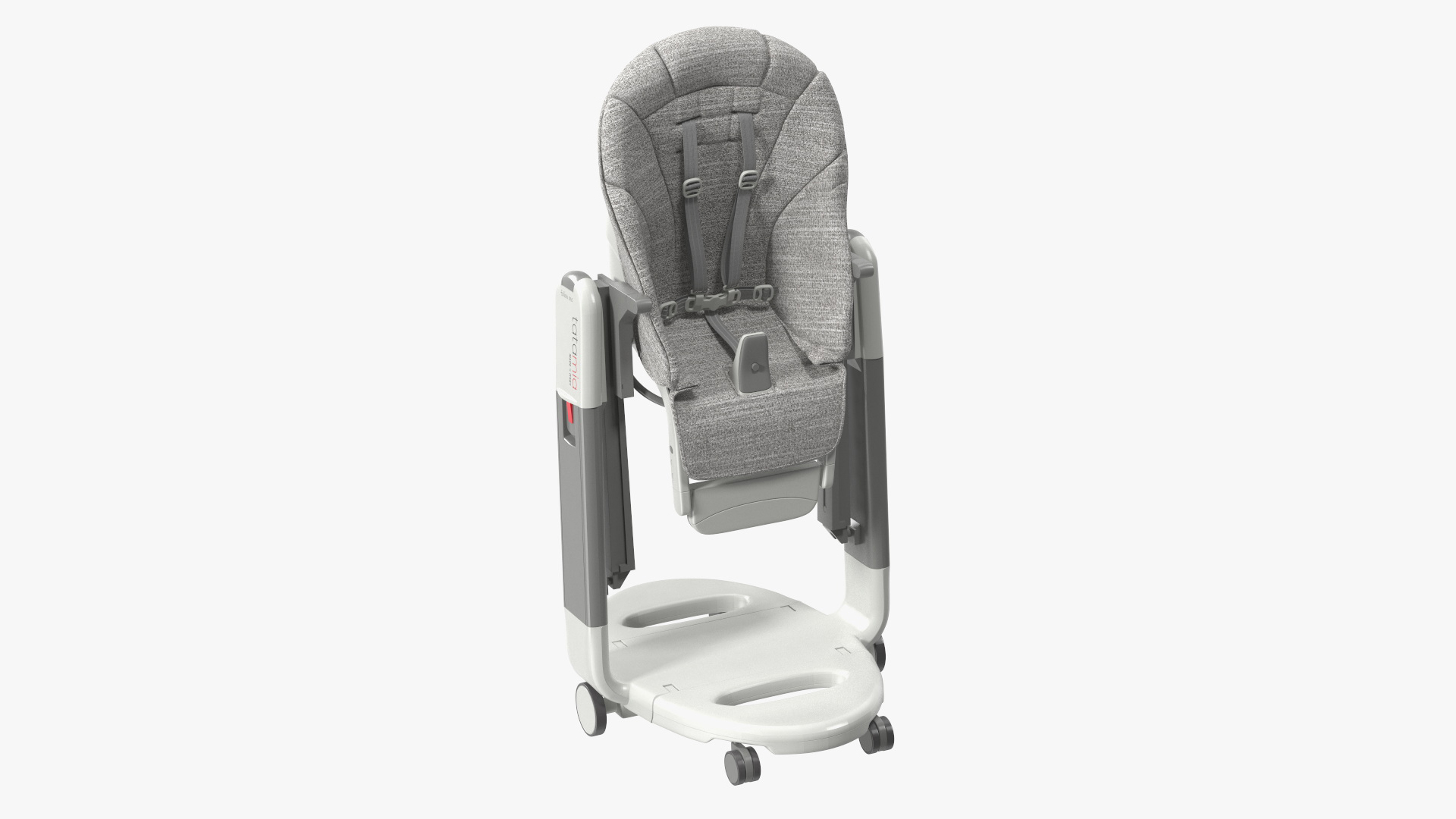 3D High Chair Peg Perego Horizontal Grey Rigged for Cinema 4D model