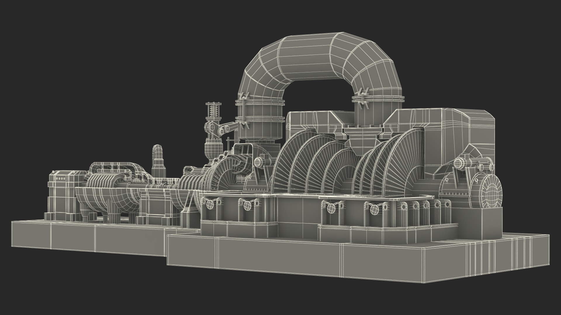 3D Steam Turbine model