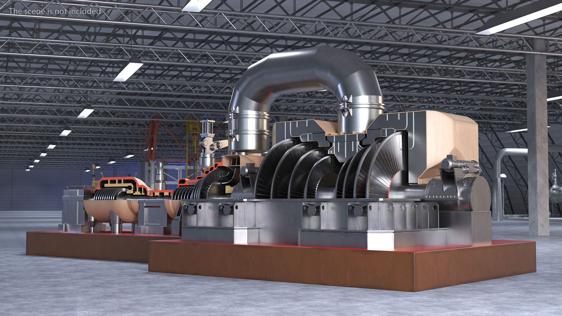 3D Steam Turbine model