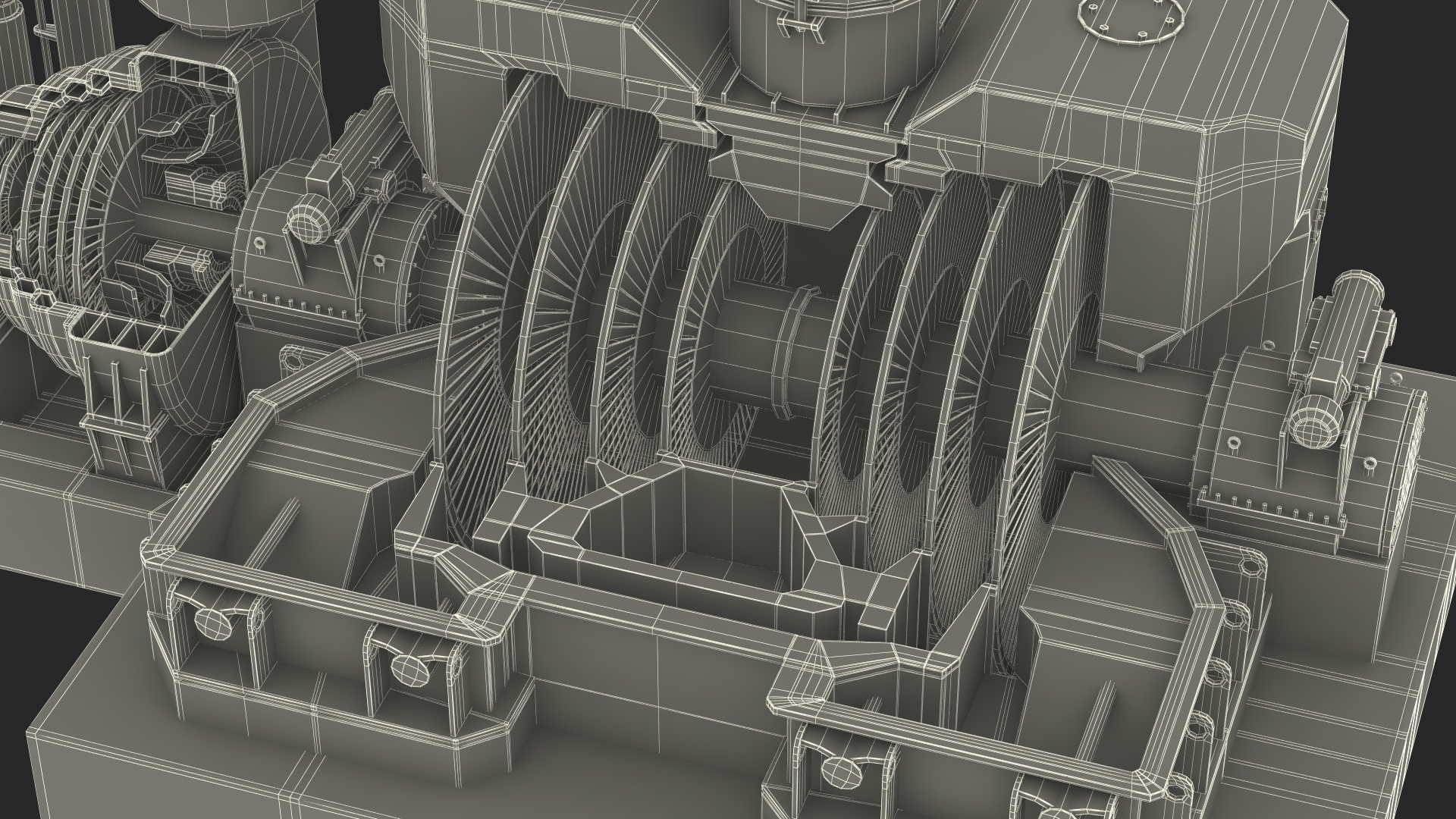 3D Steam Turbine model