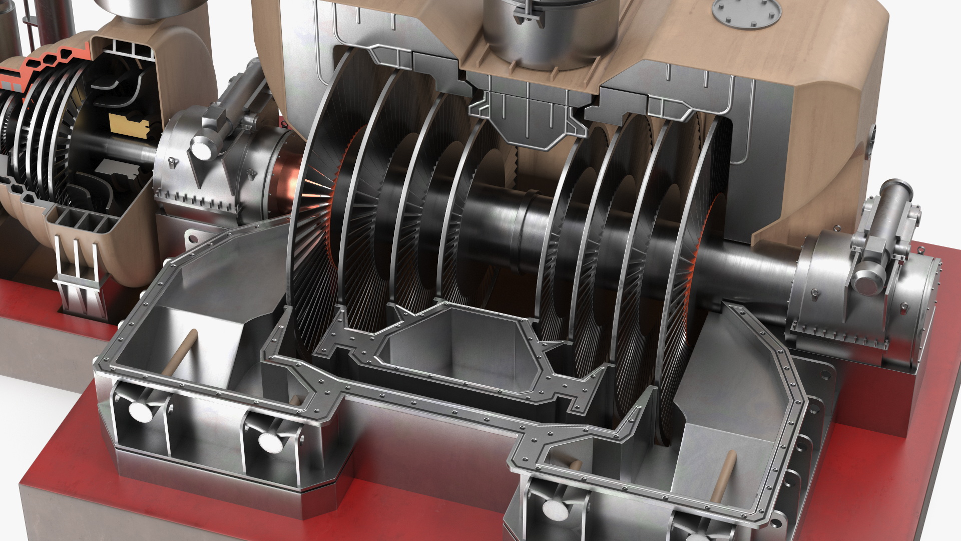 3D Steam Turbine model