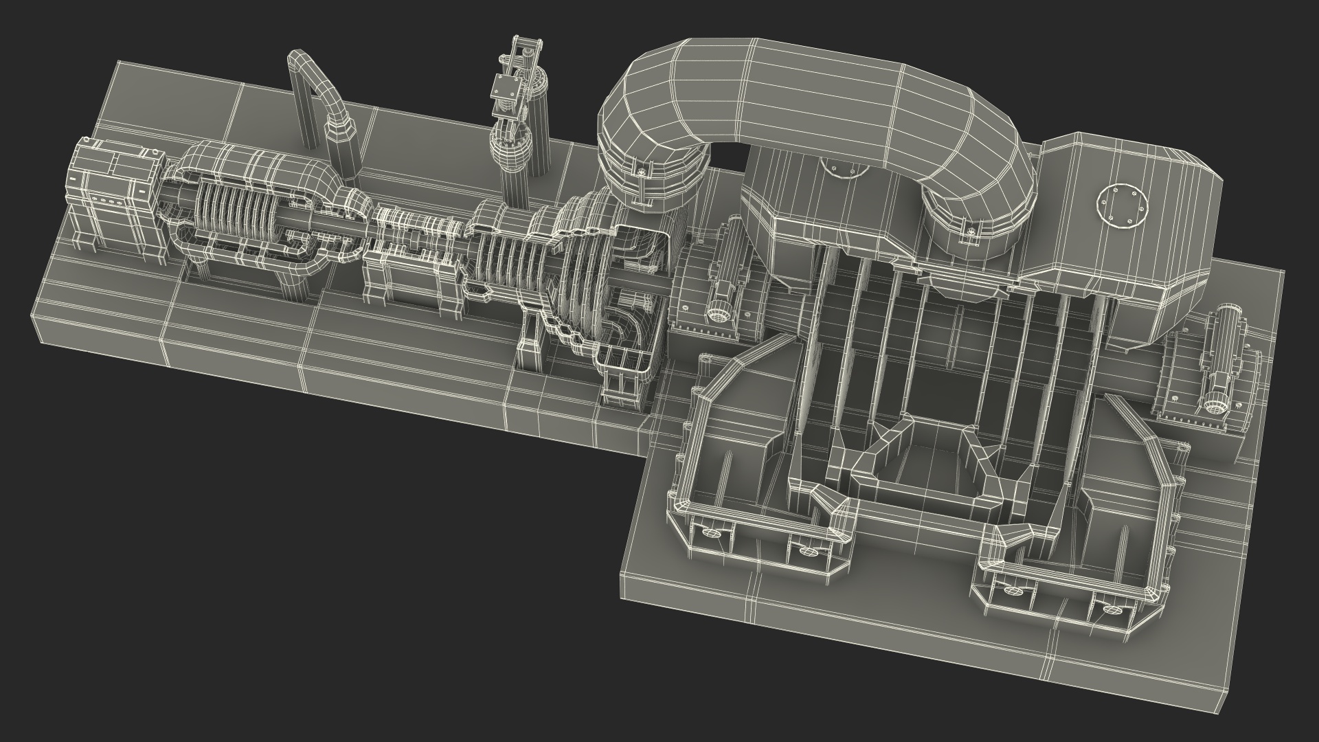 3D Steam Turbine model