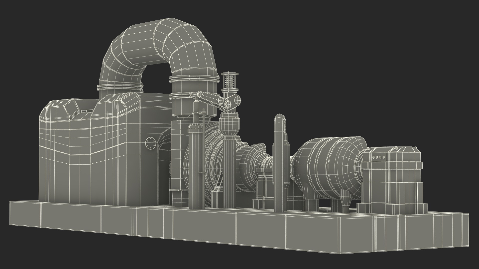 3D Steam Turbine model