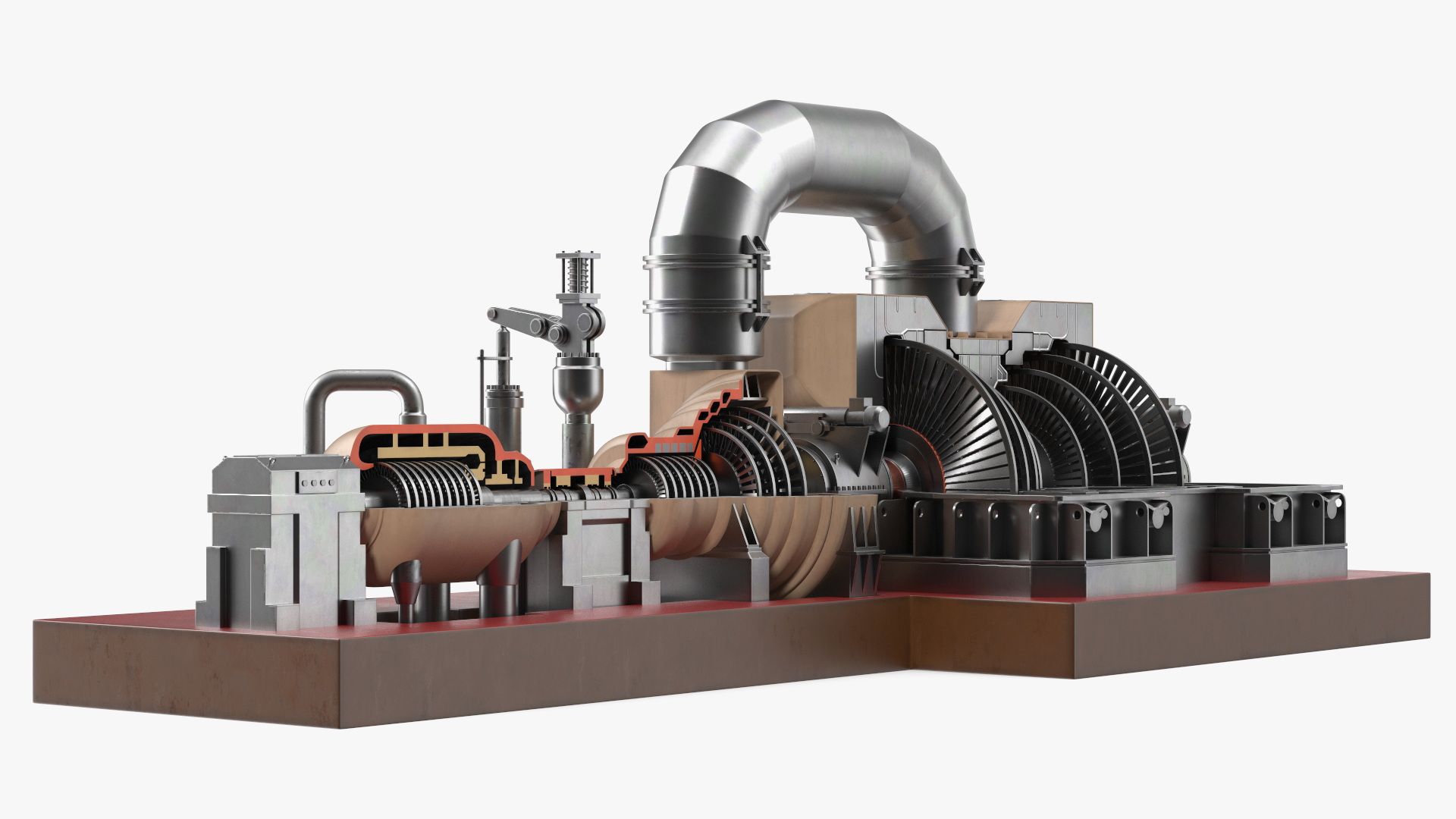 3D Steam Turbine model