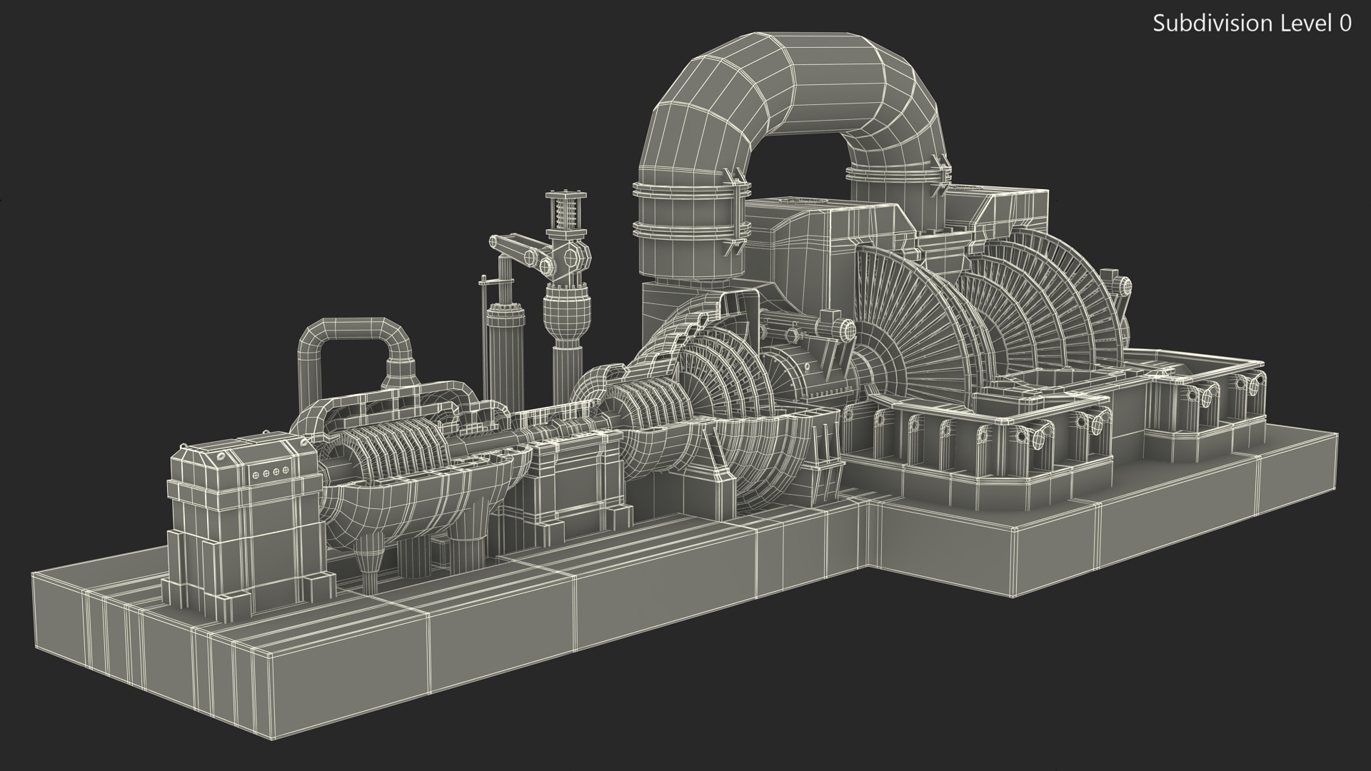 3D Steam Turbine model