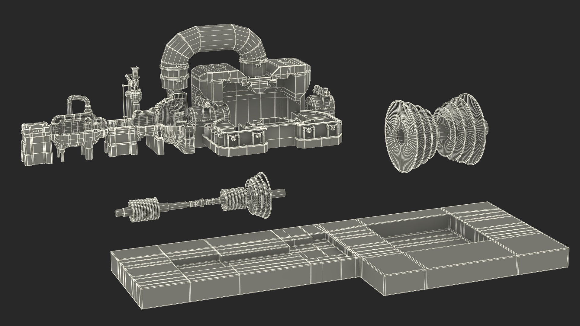 3D Steam Turbine model