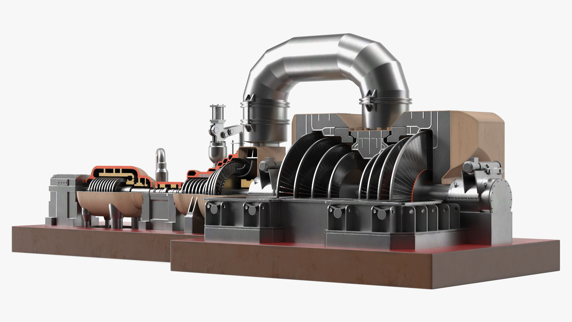 3D Steam Turbine model