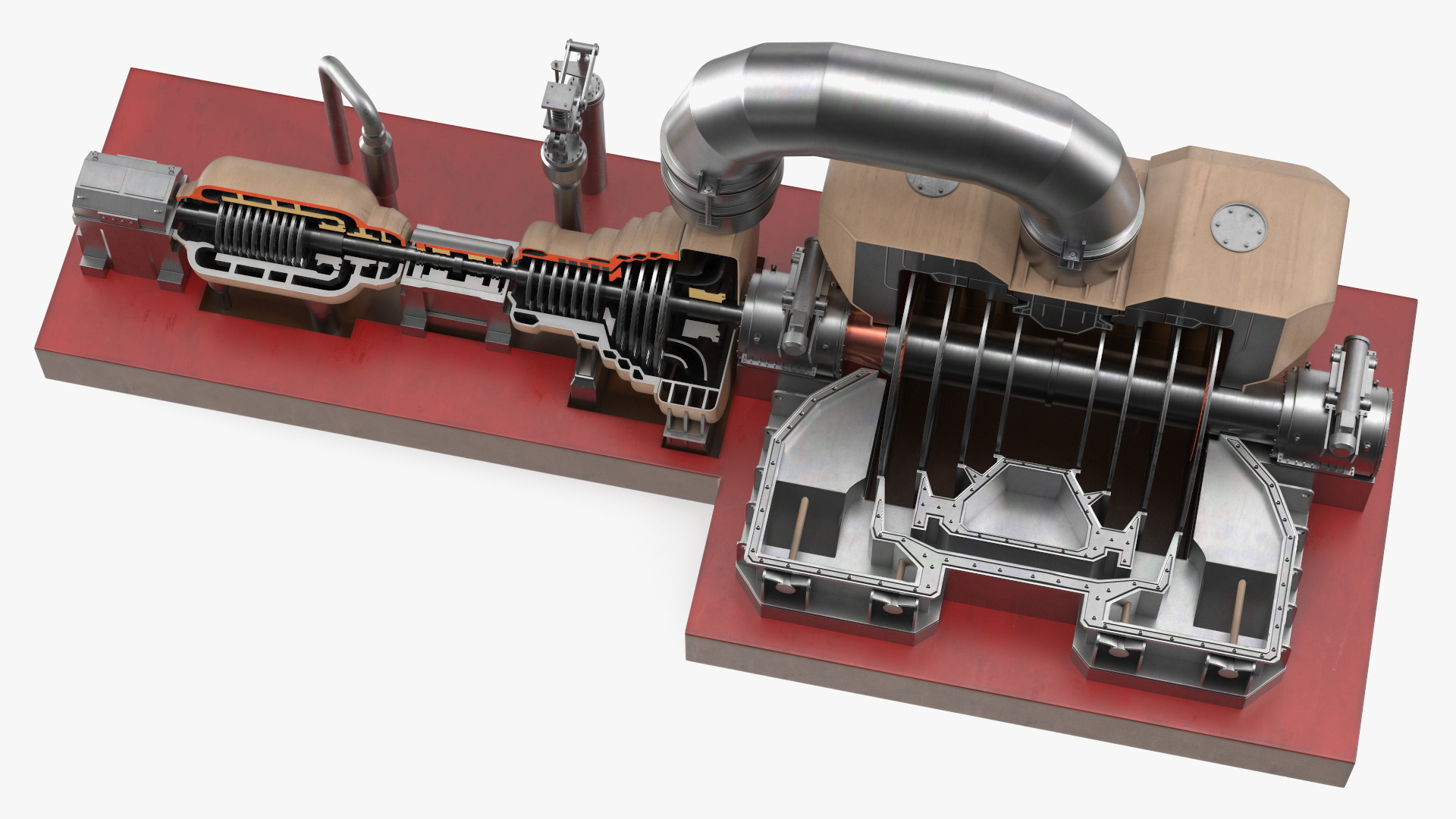 3D Steam Turbine model