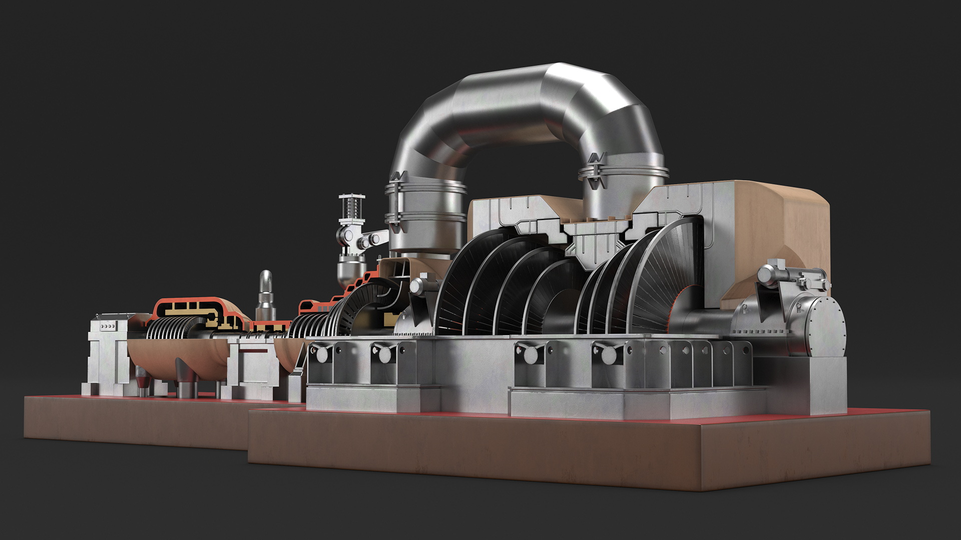 3D Steam Turbine model
