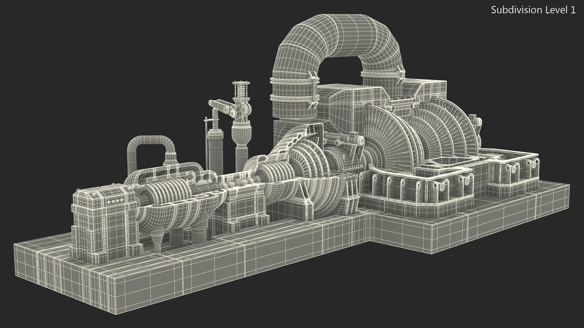 3D Steam Turbine model