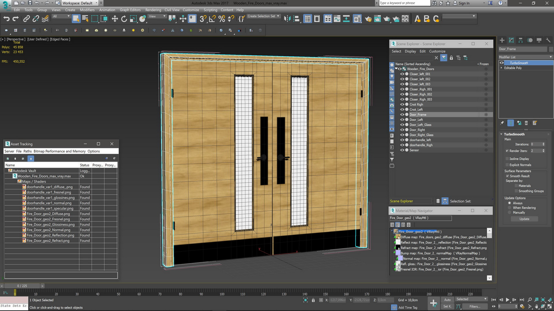 Wooden Fire Doors 3D