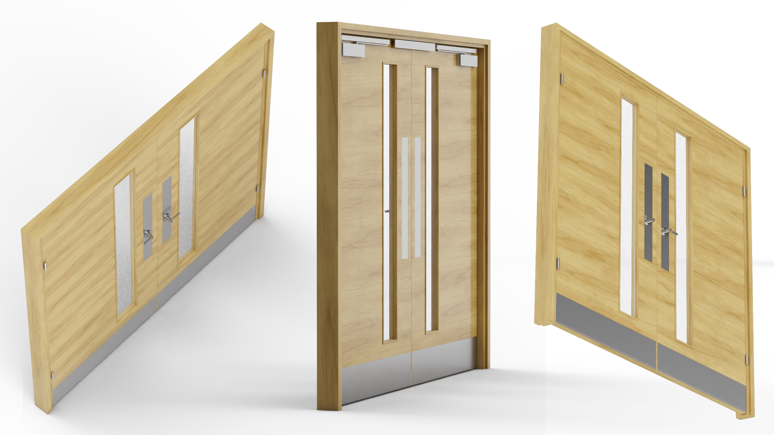 Wooden Fire Doors 3D