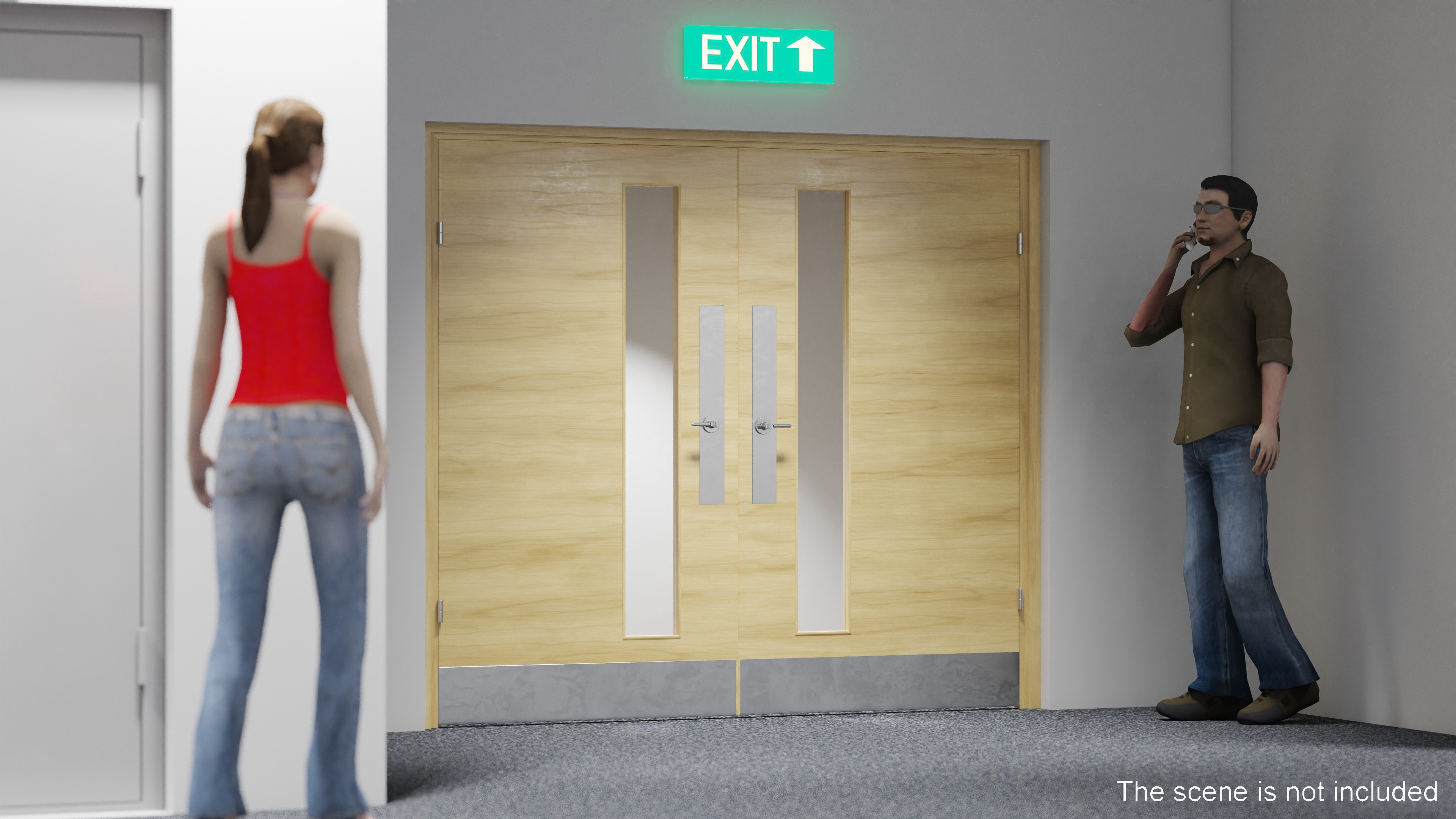 Wooden Fire Doors 3D