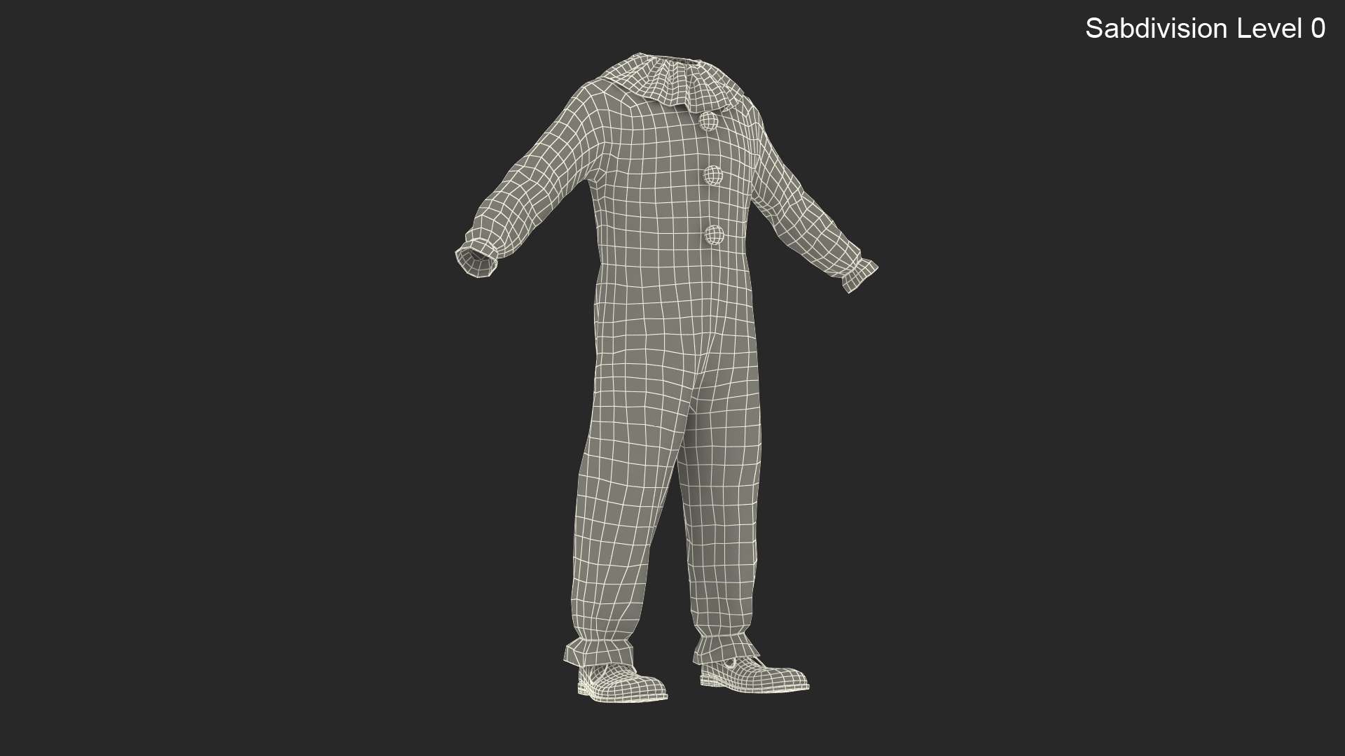 Funny Clown Costume 3D model