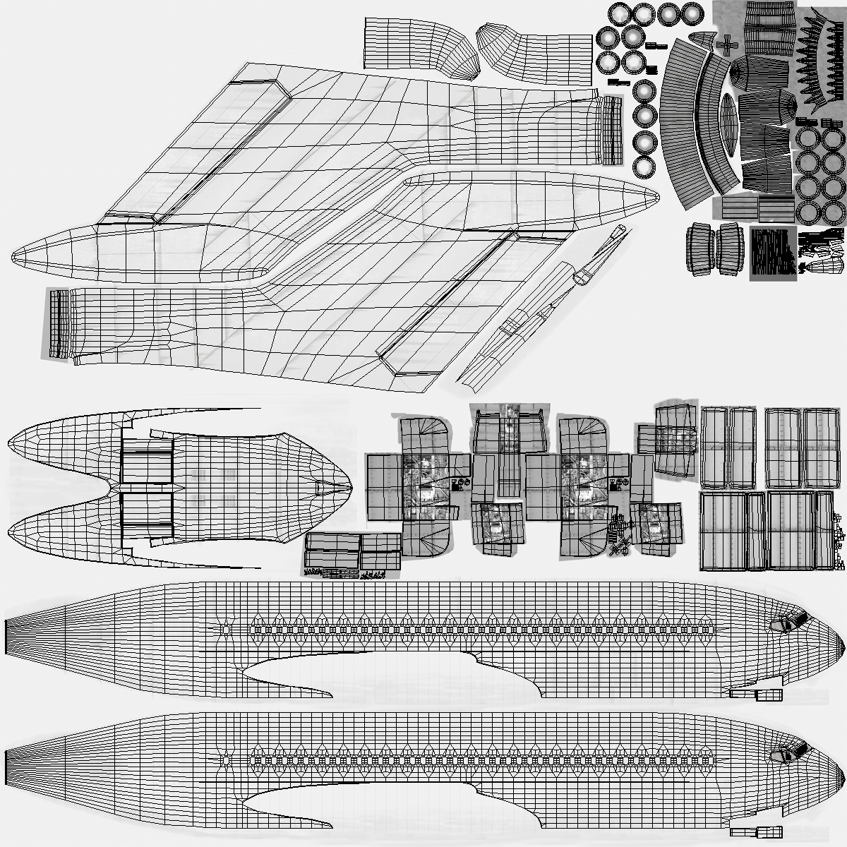 Boeing 727 200 Generic Rigged 3D model