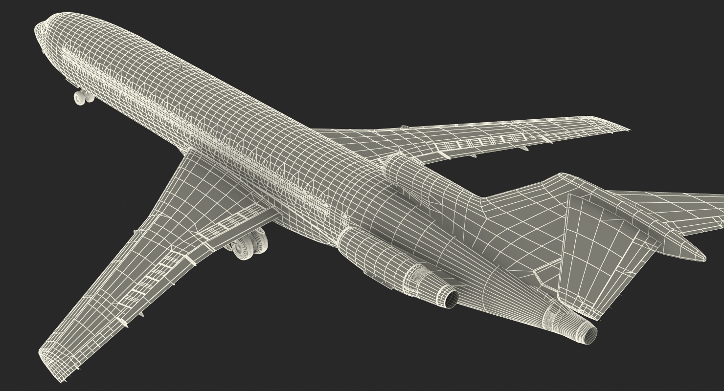 Boeing 727 200 Generic Rigged 3D model